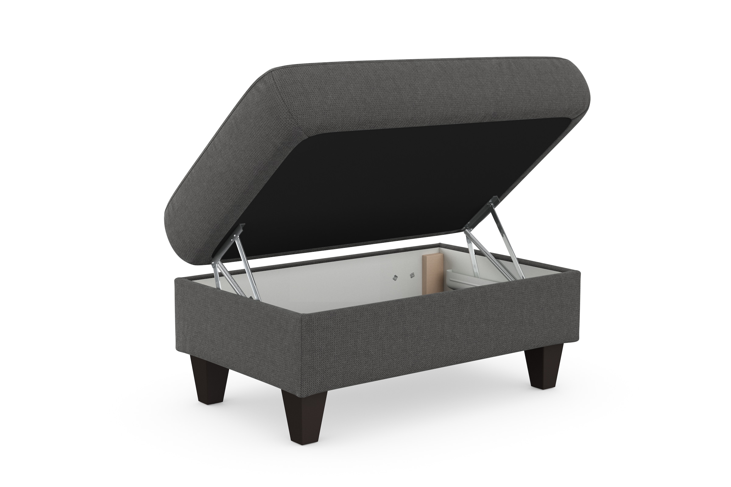 sit&more Stauraumhocker »Farö«, mit Stauraum und Federkern und wengefarbenen Füßen