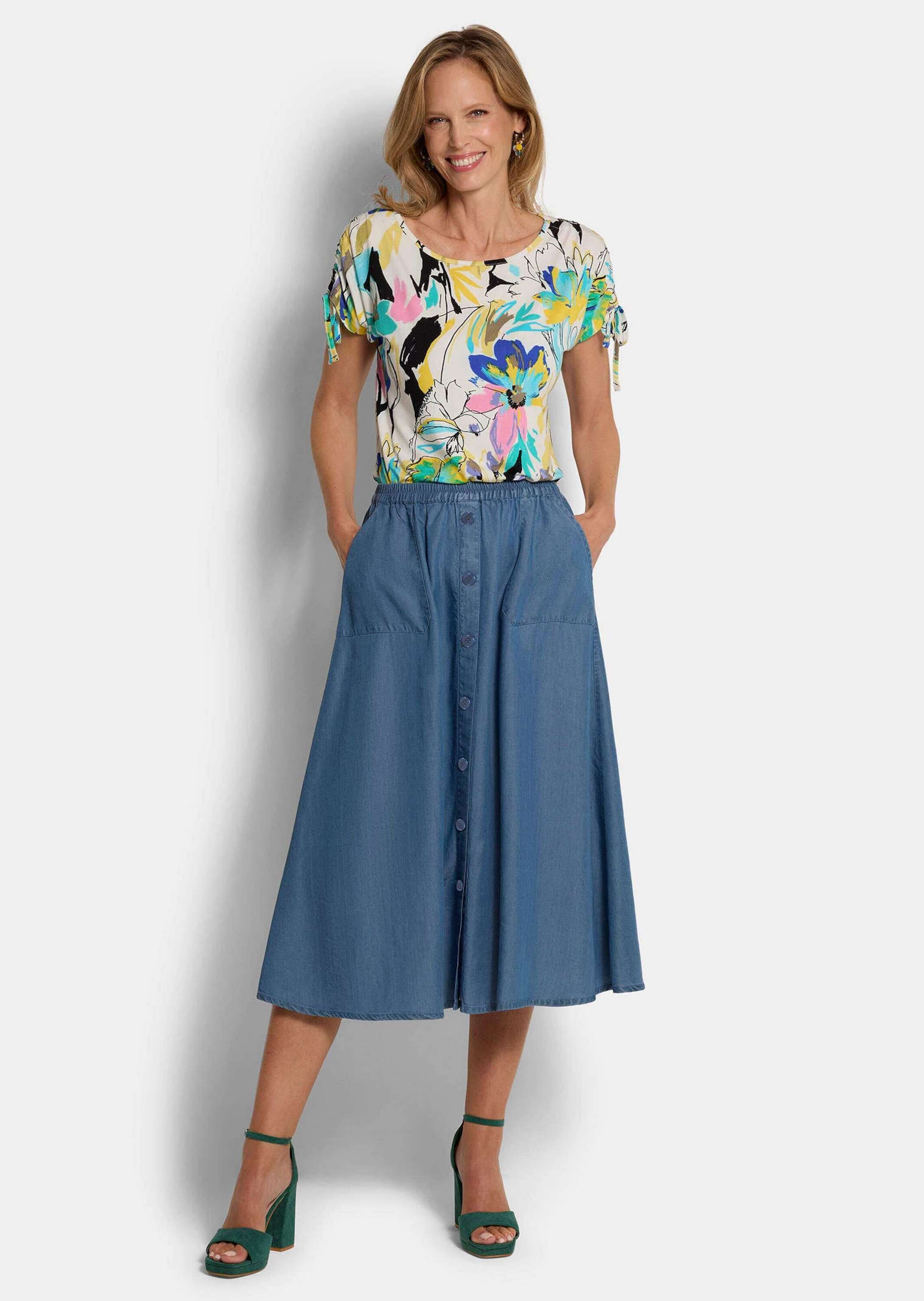 GOLDNER Schlupfrock »Leichter Tencel-Rock mit Taschen«