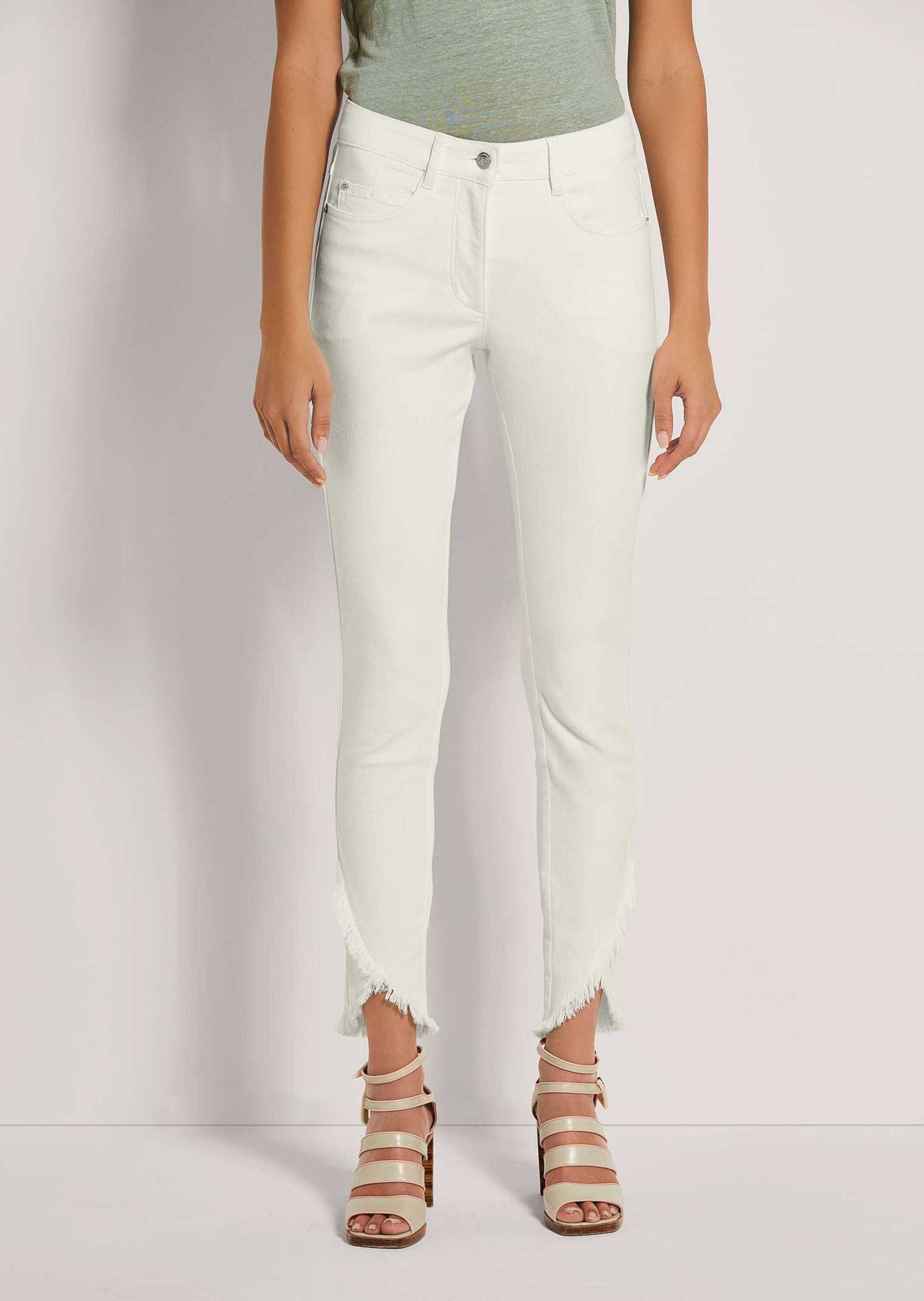 Thumbnail - MADELEINE Regular-fit-Jeans "Jeans Verkürzte 5-Pocket-Hose mit Fransen"