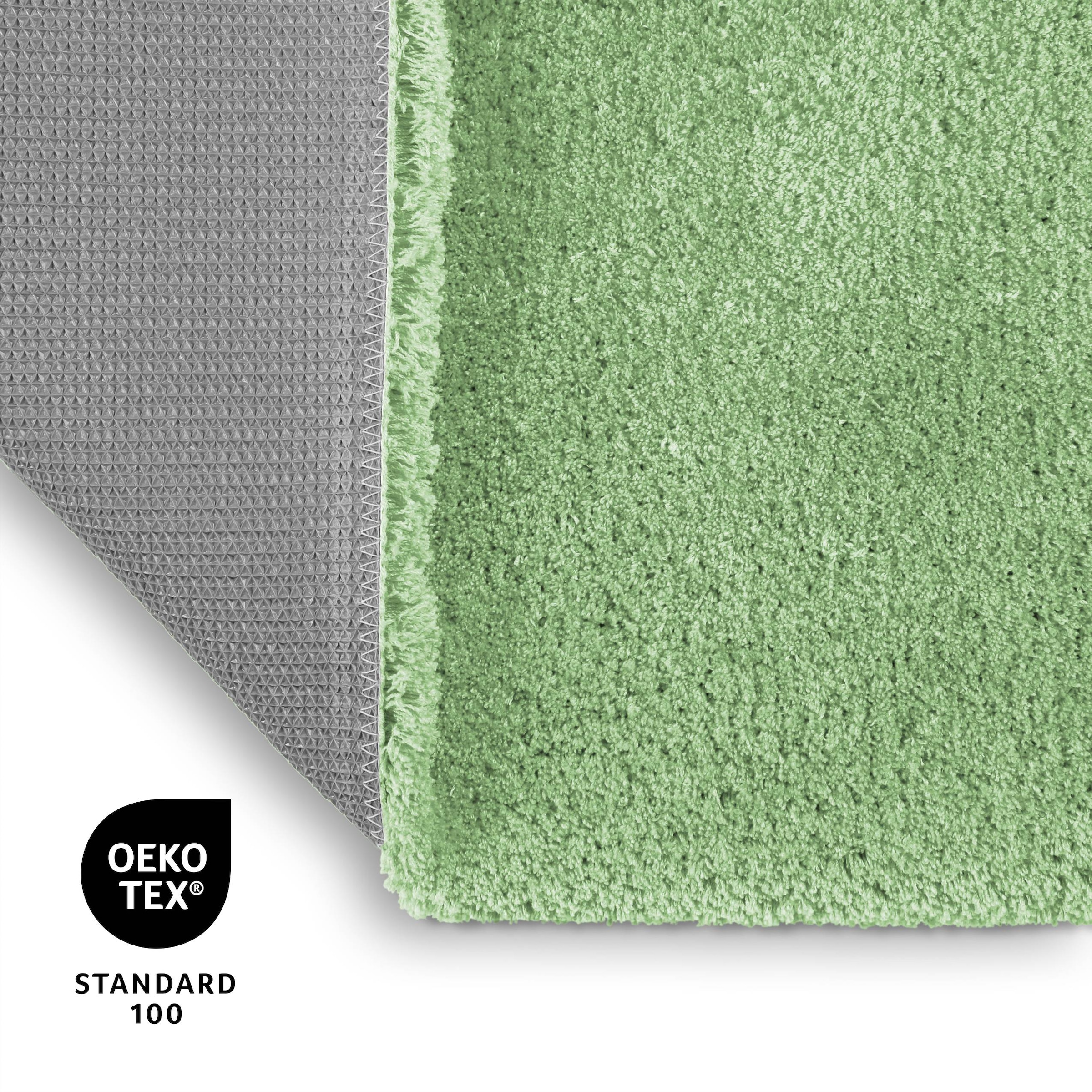 my home Badematte »Kaarin«, rutschhemmend beschichtet, schnell trocknend, Badteppich, getuftet, flauschig, hochflor, große Farbauswahl