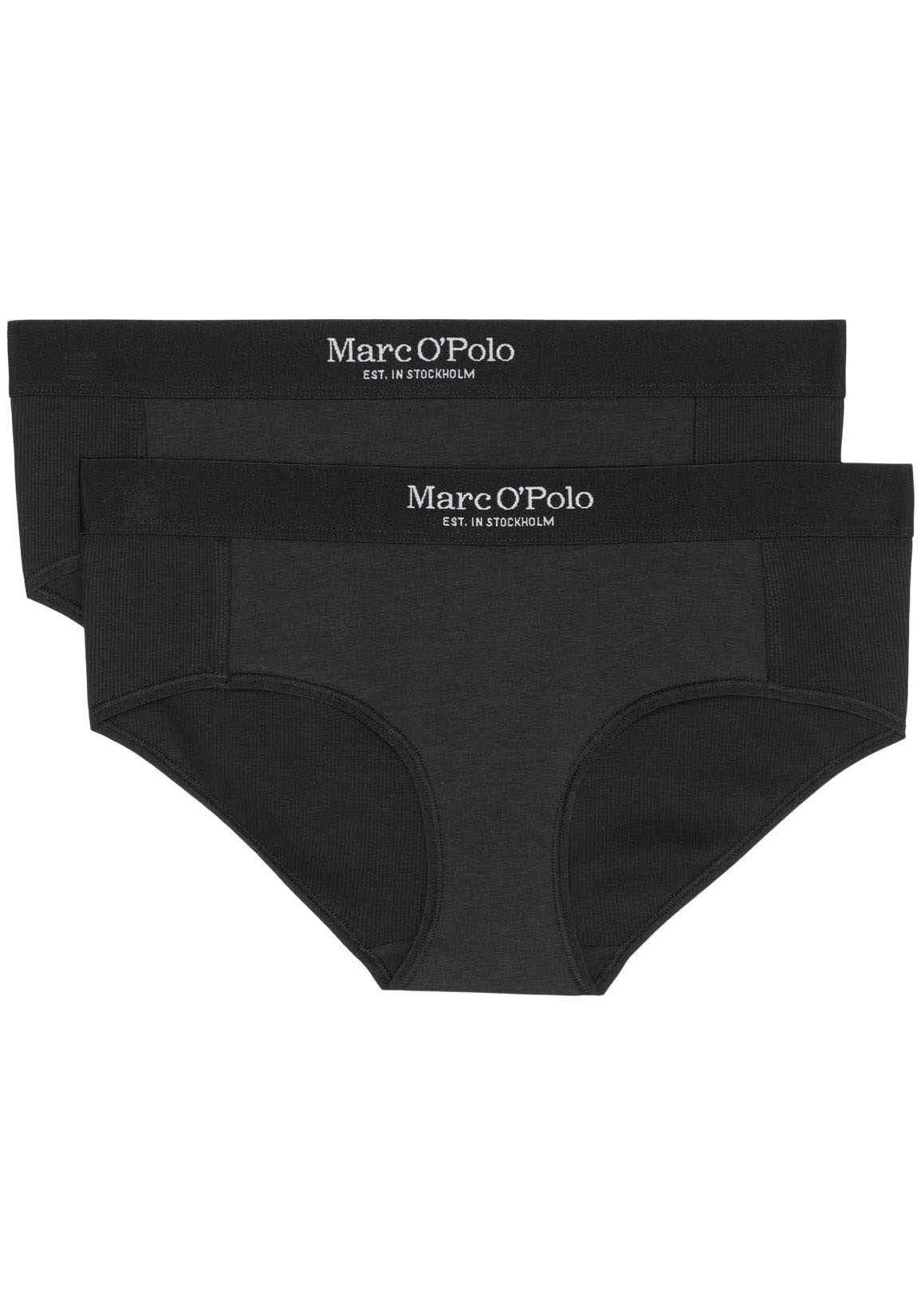 Marc OPolo Panty, (2er Pack), elastischer Bund mit kontrastfarbenem Logo