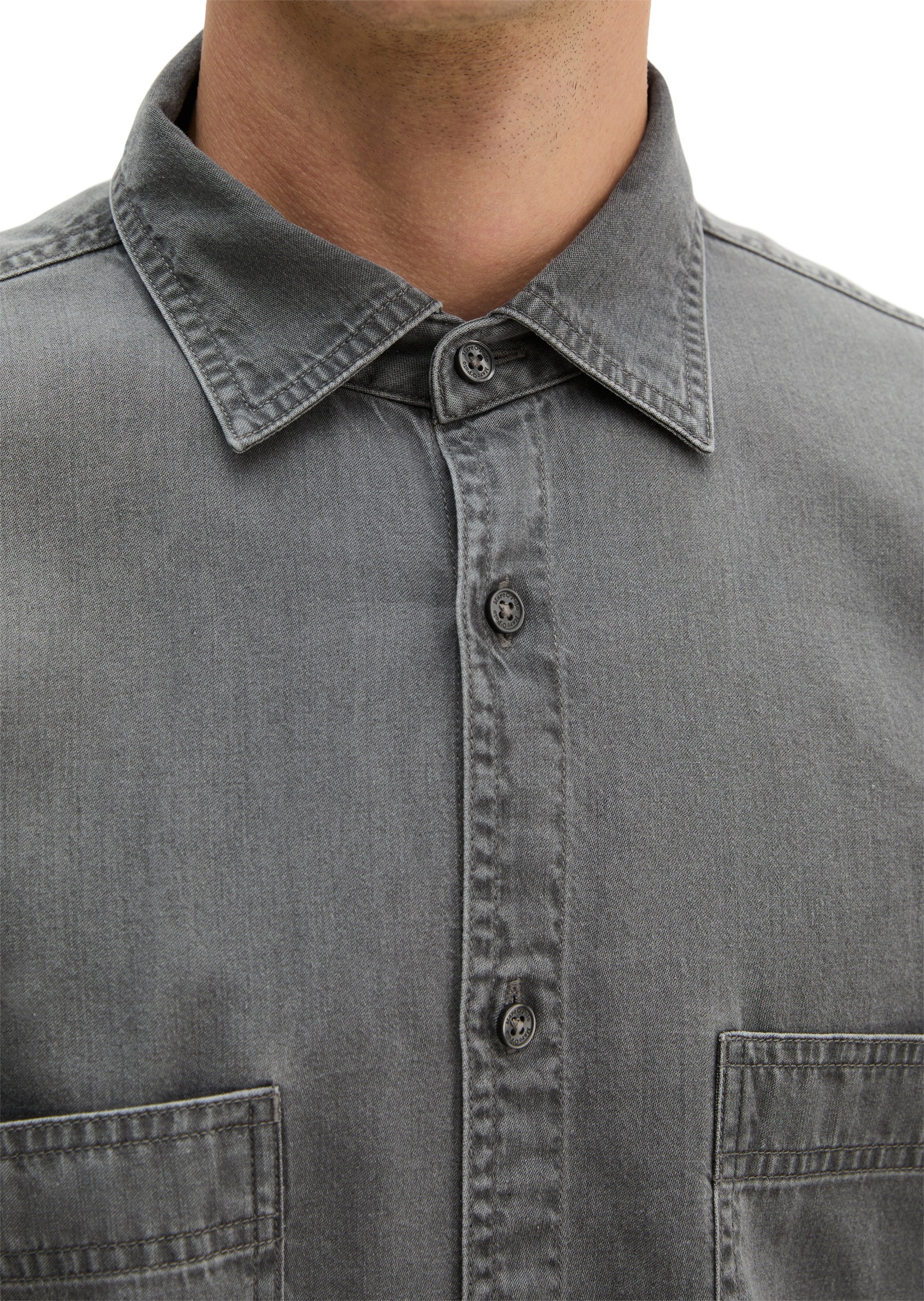 Marc O'Polo Langarmhemd »aus leichtem Bio-Baumwoll-Denim«
