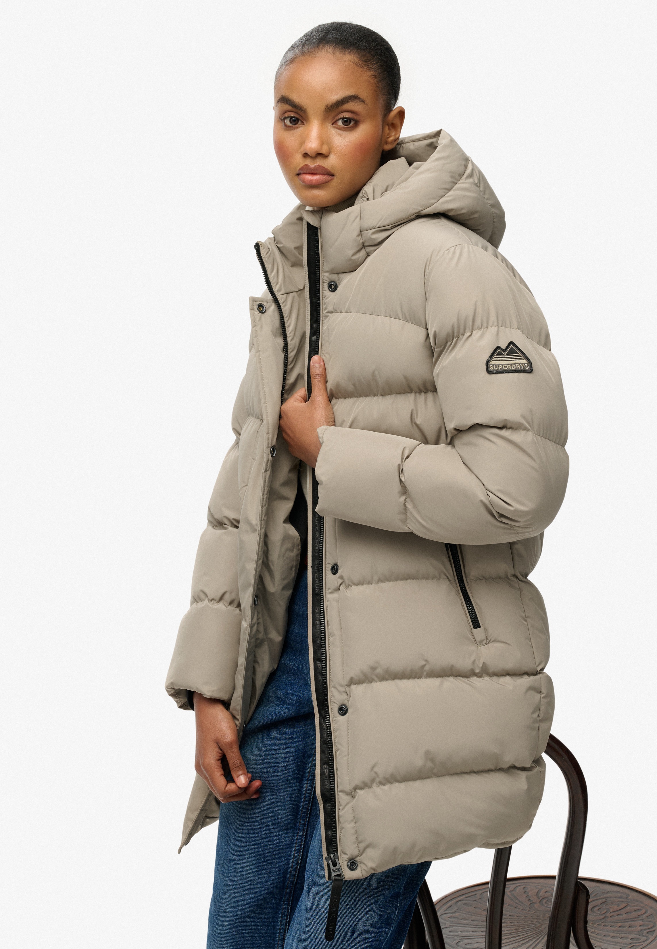 Thumbnail - Superdry Steppjacke "HOODED SPORTS PUFFER MID JKT" mit Kapuze