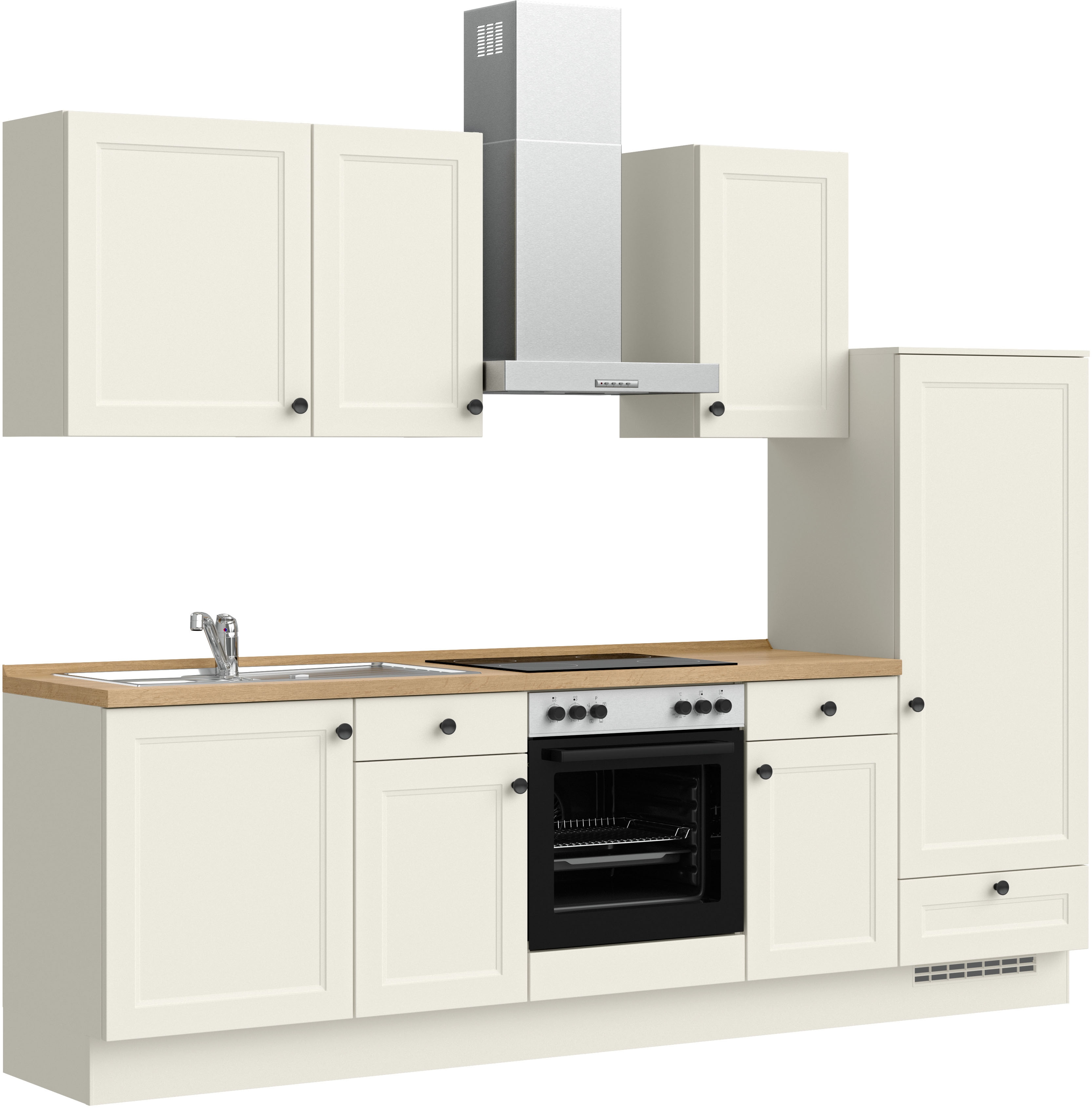 nobilia Küchenzeile ""Cascada I", NEU: individuell anpassbar mit gratis Profi-Beratung" vormontiert, Breite 270 cm, Ausrichtung wählbar, wahlw. mit E-Geräten
