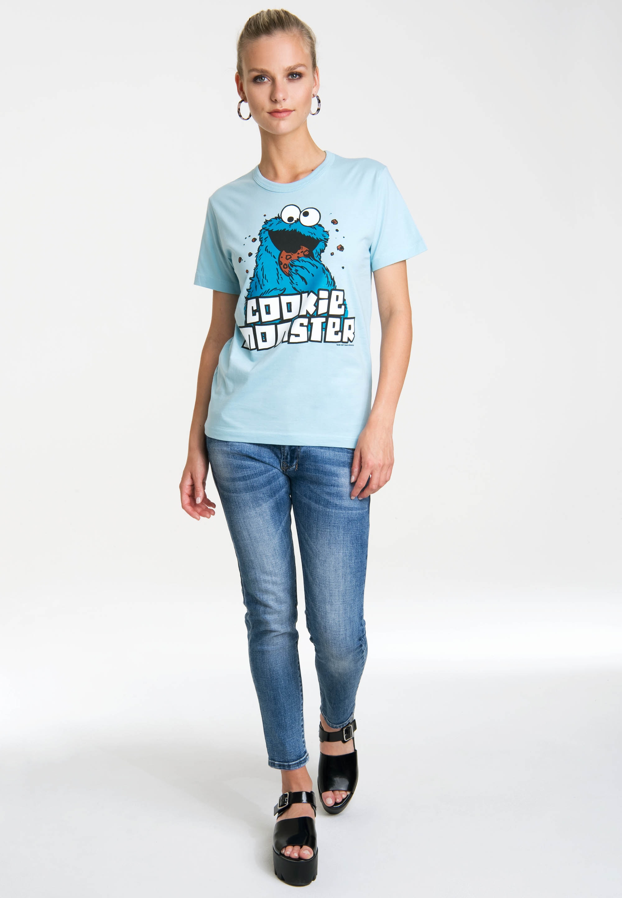 LOGOSHIRT T-Shirt Krümelmonster«, lizenziertem bestellen | mit BAUR Originalddesign - »Sesamstrasse