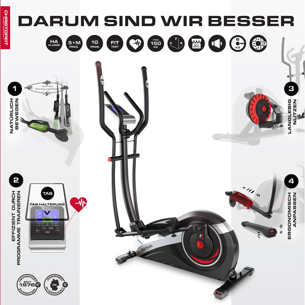 Christopeit Sport® Crosstrainer-Ergometer »AX 7000«