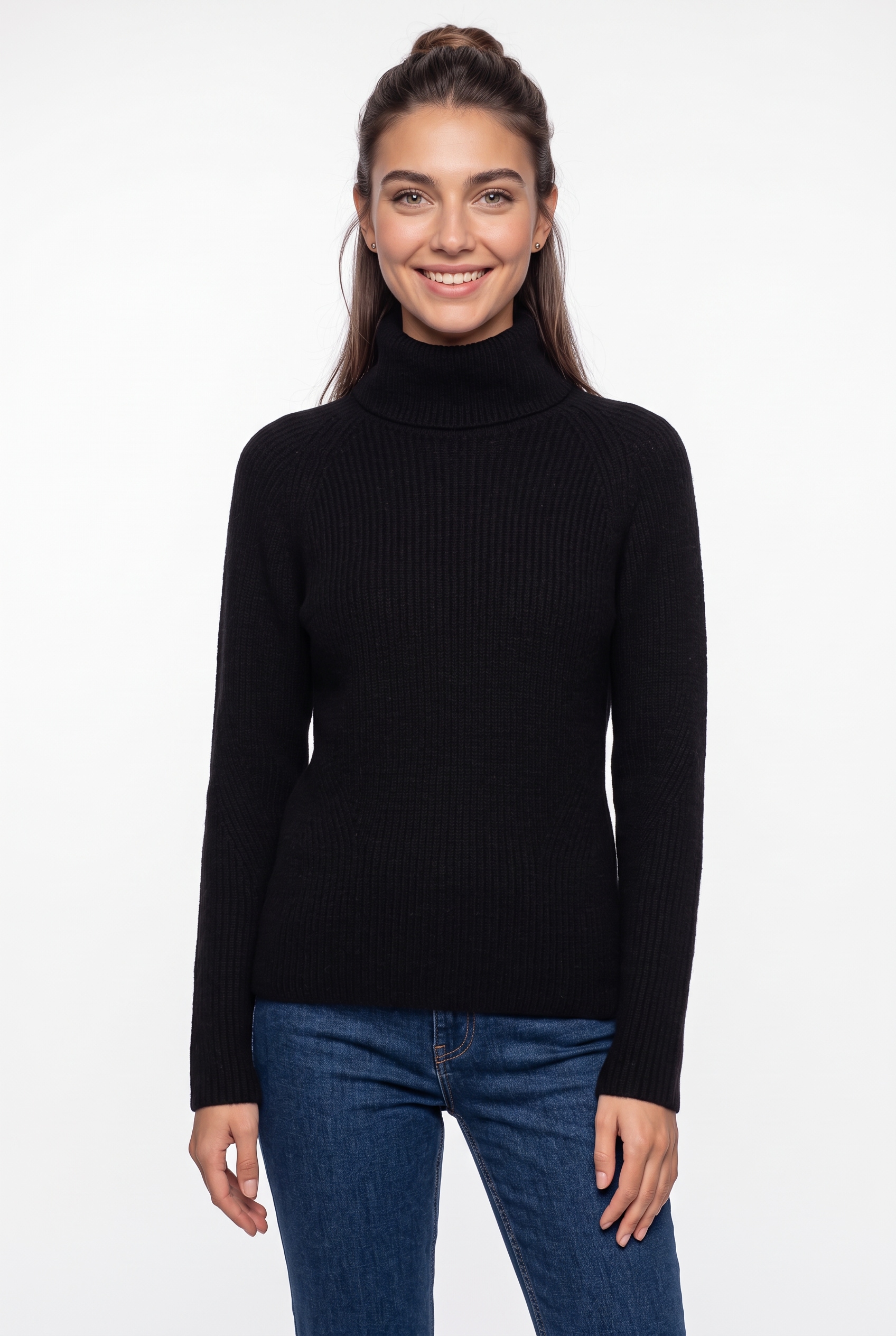 BOSS ORANGE Rollkragenpullover »Falodina Premium Damenmode« aus hochwertigem Materialmix mit Alpaka- und Wollanteil
