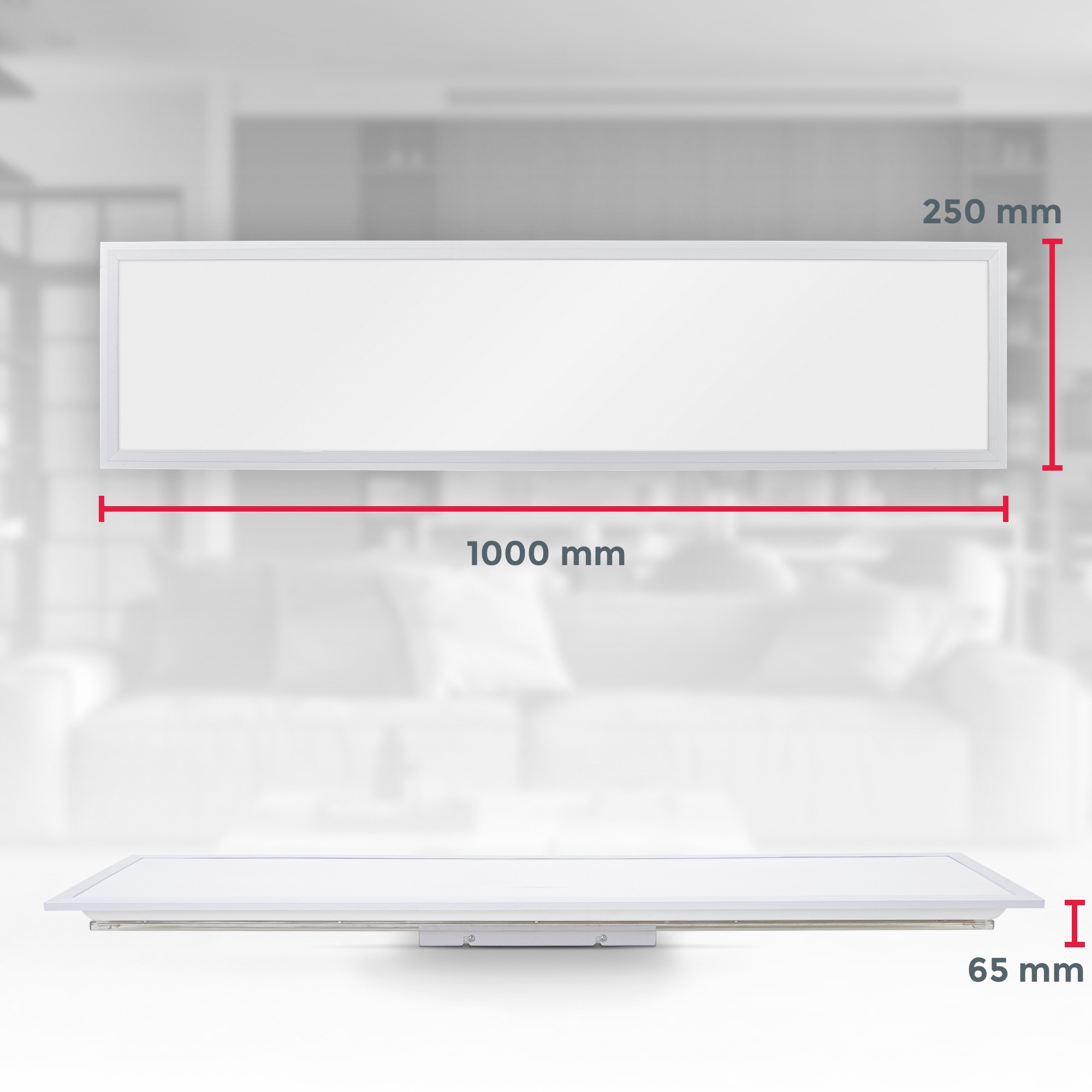 B.K.Licht LED Deckenleuchte,  mit Fernbedienung und Hintergrundbeleuchtungseffekt, 1xLED-Platine 24 Watt, 2.500lm,  dimmbar 3.000 - 6.500K 