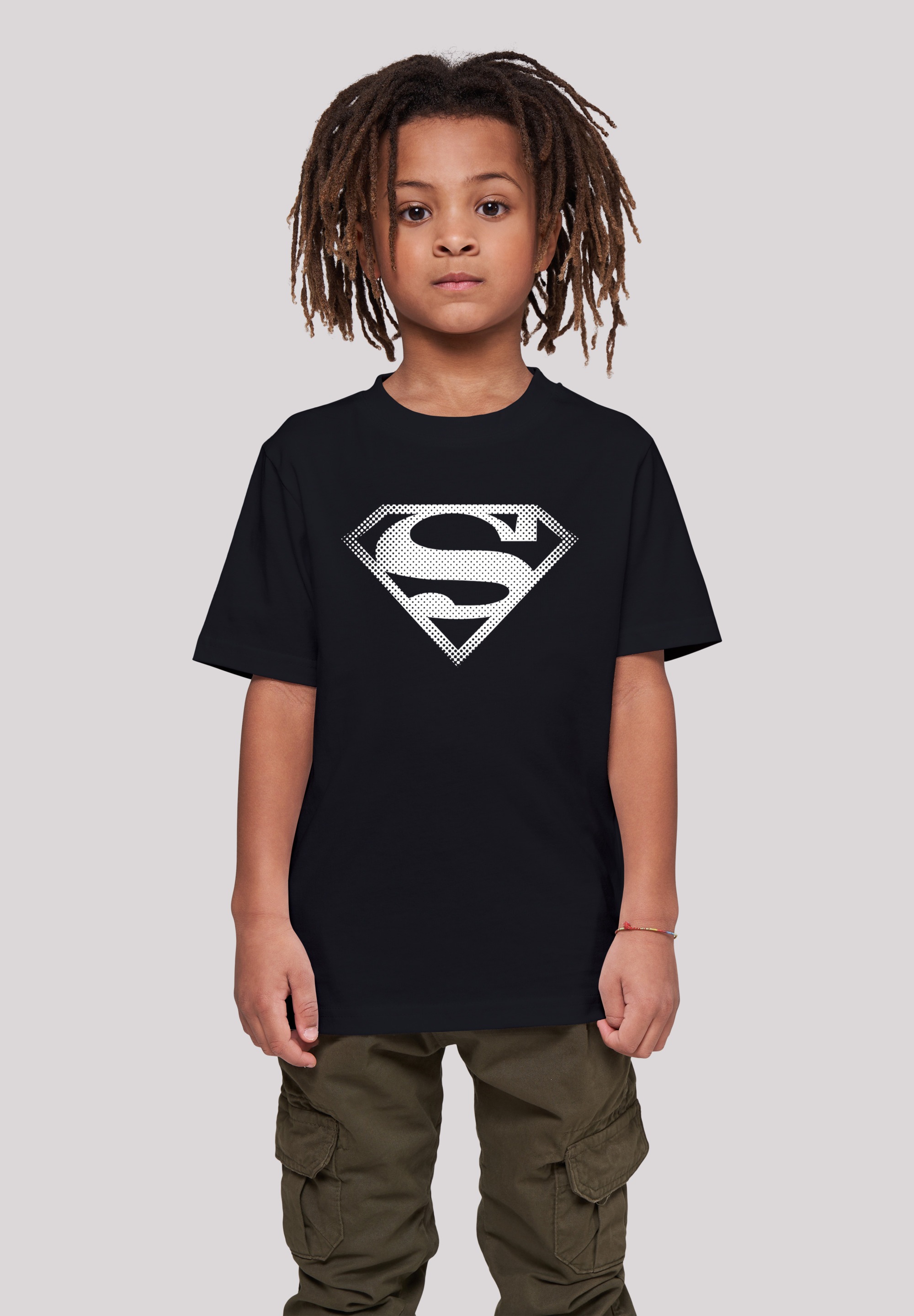 F4NT4STIC Kurzarmshirt »F4NT4STIC Kinder Superman Spot Logo with Kids Basic Tee«, (1 tlg.)