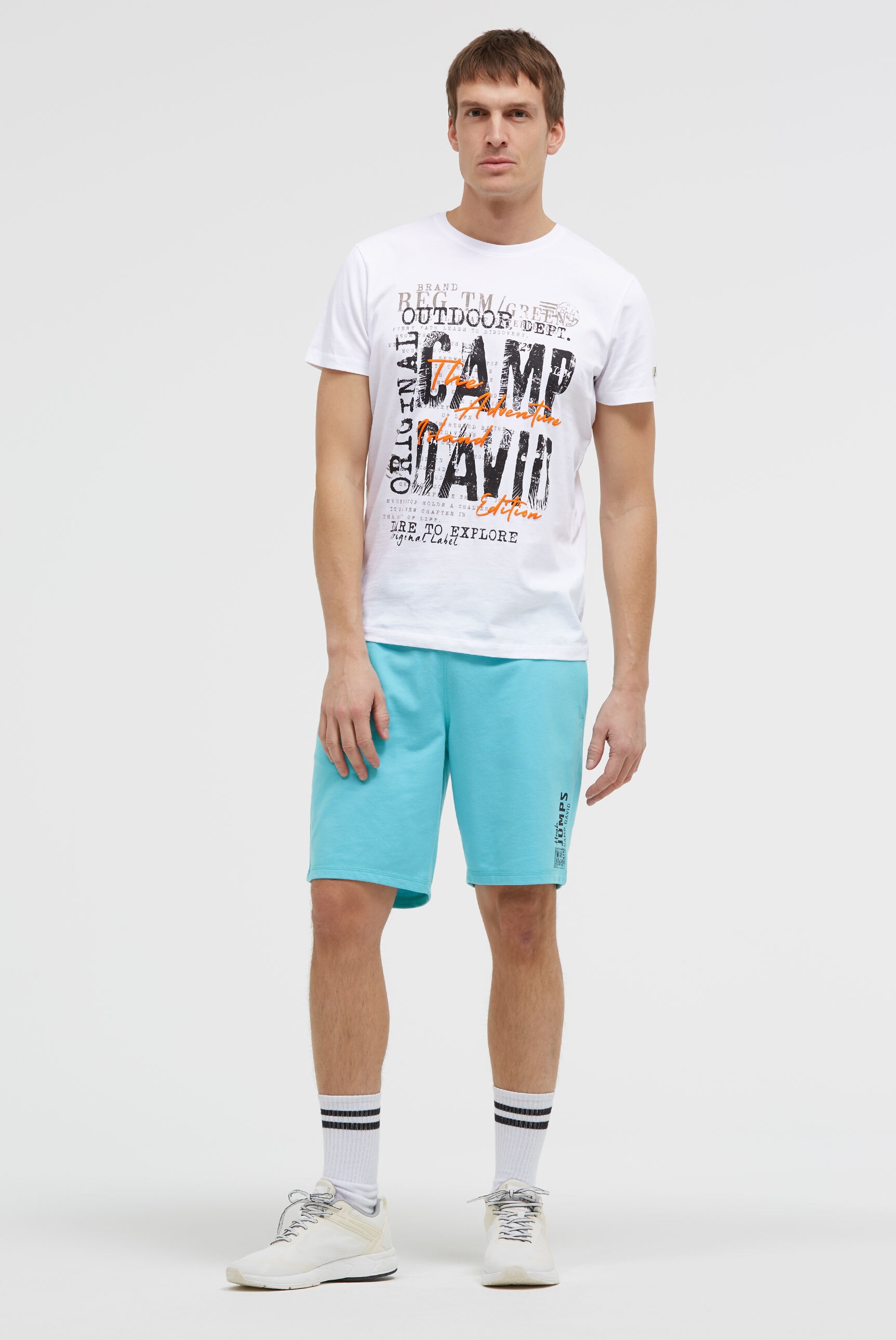 CAMP DAVID Sweatshorts  mit Elastikbund & seitlichen Taschen
