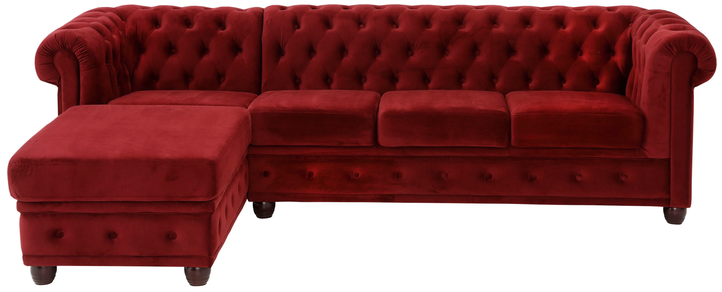 Chesterfield-Sofa »New Castle L-Form«, hochwertige Knopfheftung in...