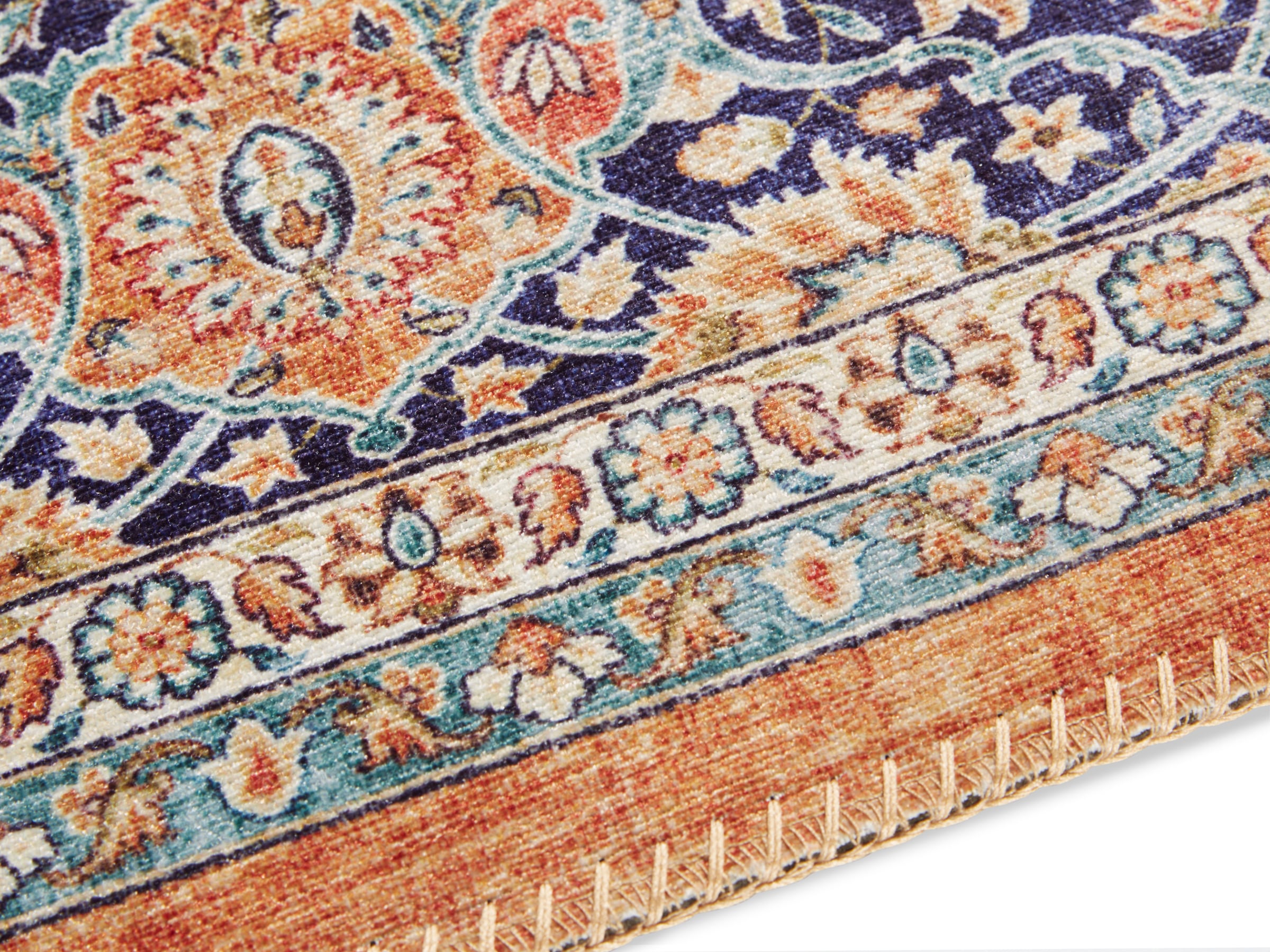 ELLE DECORATION Teppich »Keshan Maschad«, rechteckig, 5 mm Höhe, Orientalisch, Läufer, Kurzflor, Vintage, Wohnzimmer, Schlafzimmer