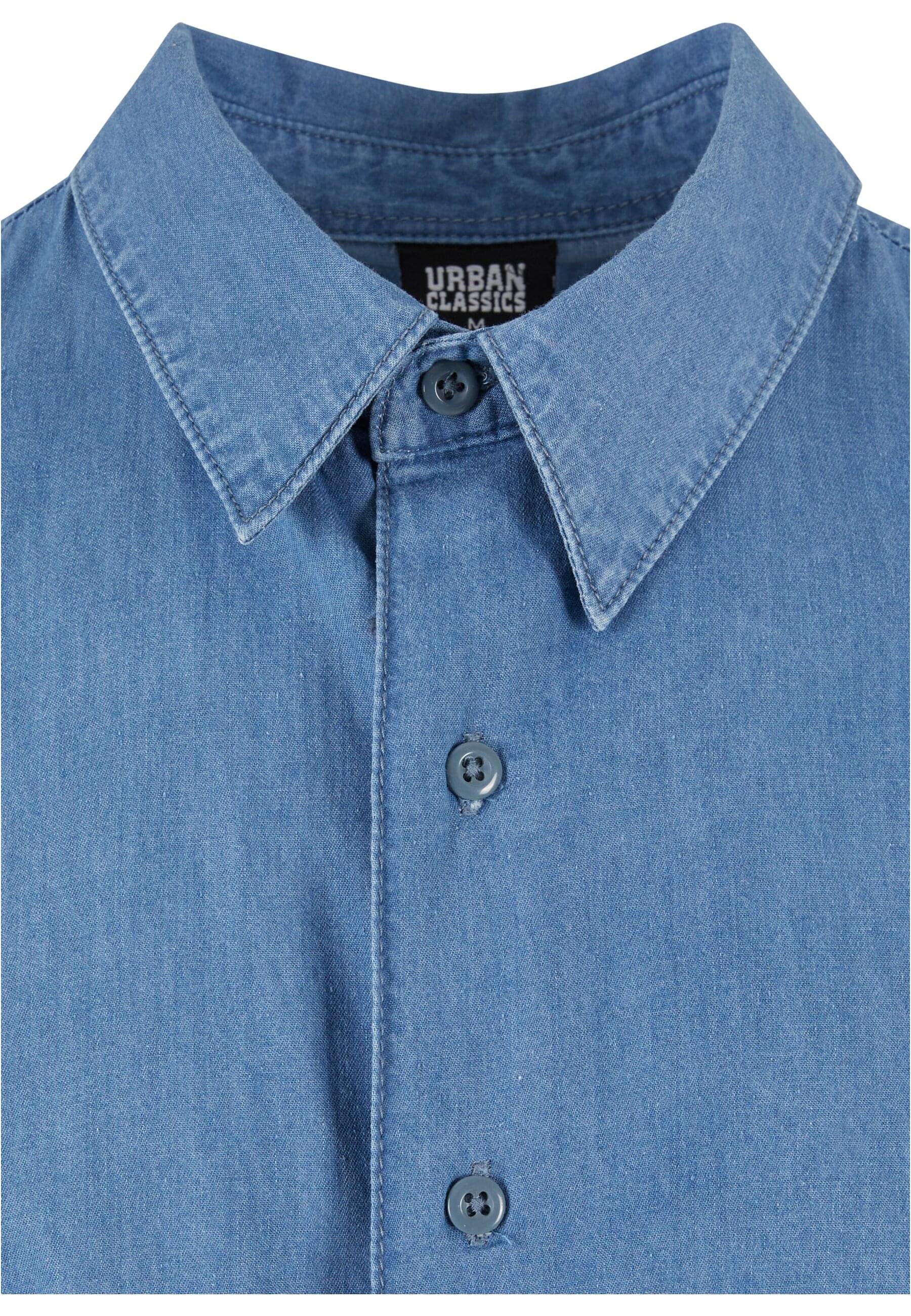 URBAN CLASSICS Langarmhemd »Urban Classics Herren Lightweight Denim Shirt«, (1 tlg.)