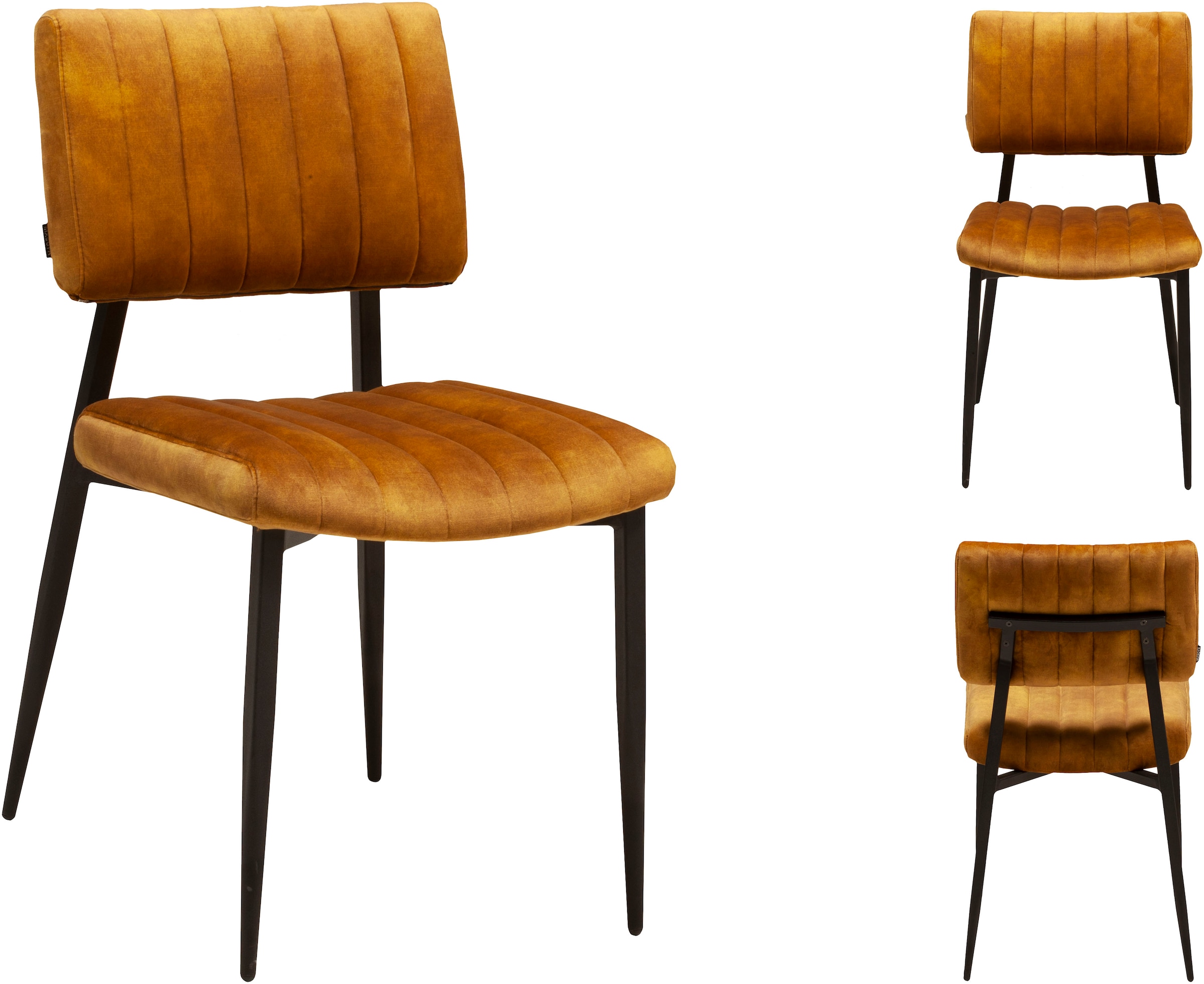 OMG Design Esszimmerstuhl »Ivan«, (Set), 1 St., Stoff, pflegeleichter Samtvelour Bezug, Küchenstuhl