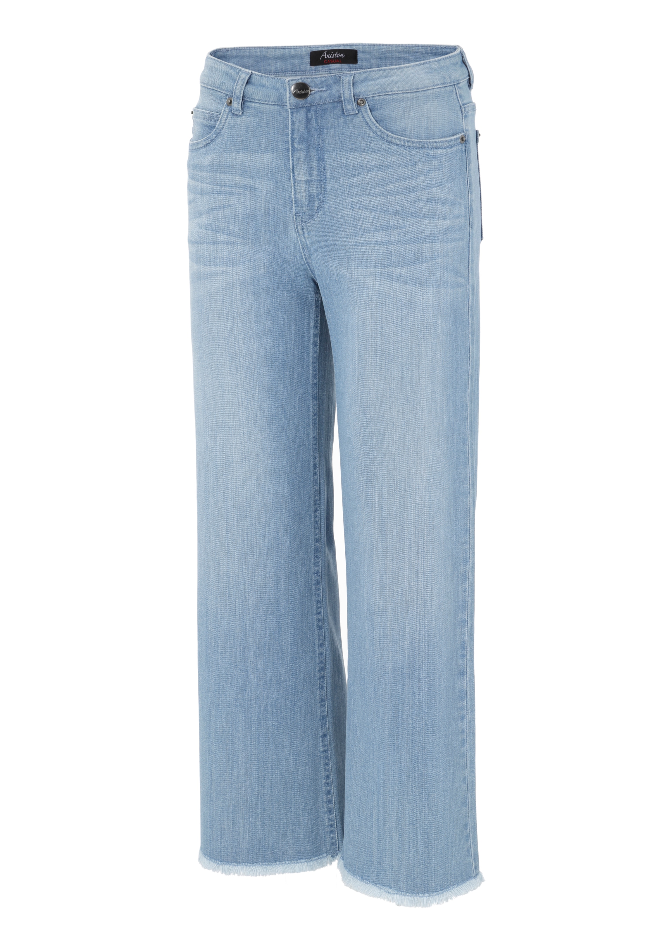 Aniston CASUAL 7/8-Jeans, mit leicht ausgefranstem Beinabschluss für kaufen  | BAUR | Straight-Fit Jeans