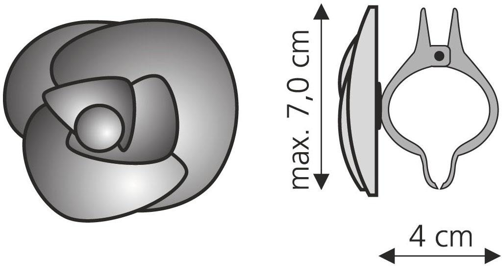 Thumbnail - Liedeco Dekoklammer "Rose", (Packung, 2 St.), für Gardinen, Vorhänge