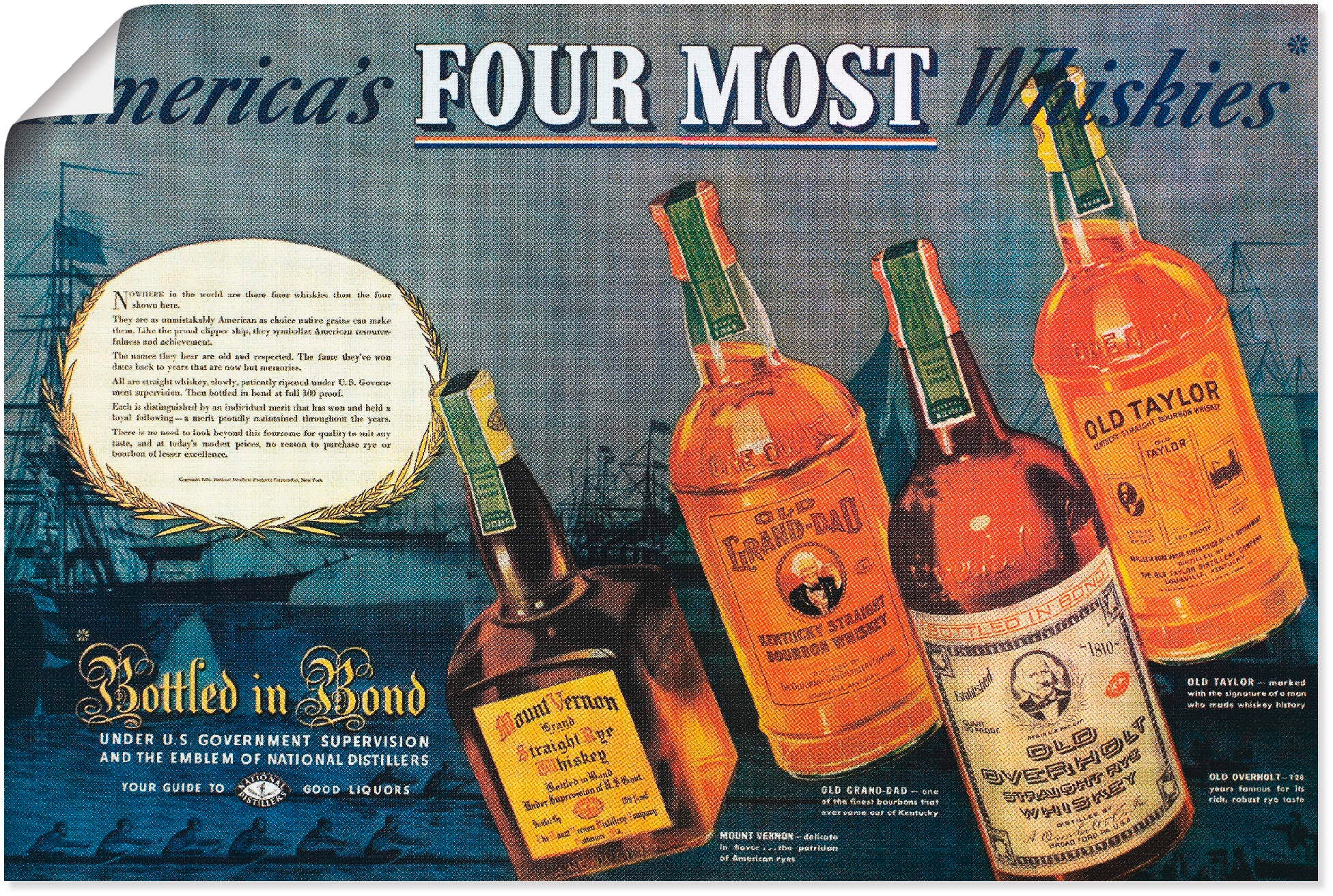 Artland Wandbild "Amerikanischer Whiskey, 1938", Ausstellungsplakate, (1 St günstig online kaufen