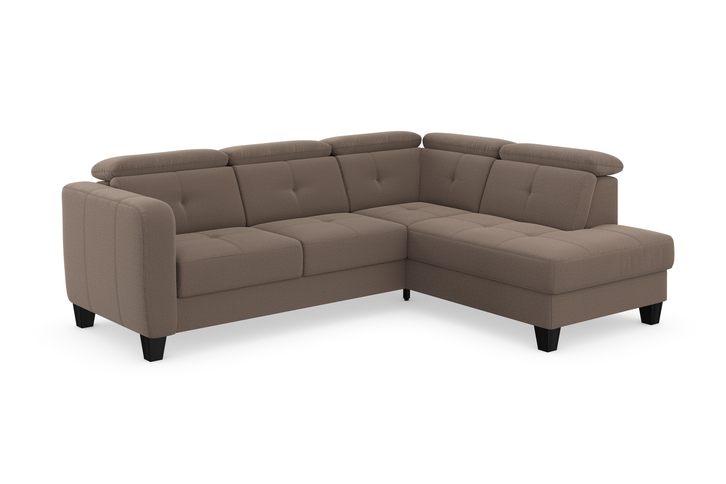 sit&more Ecksofa »Belluci L-Form«, inklusive Federkern, wahlweise mit Bettfunktion und Bettkasten