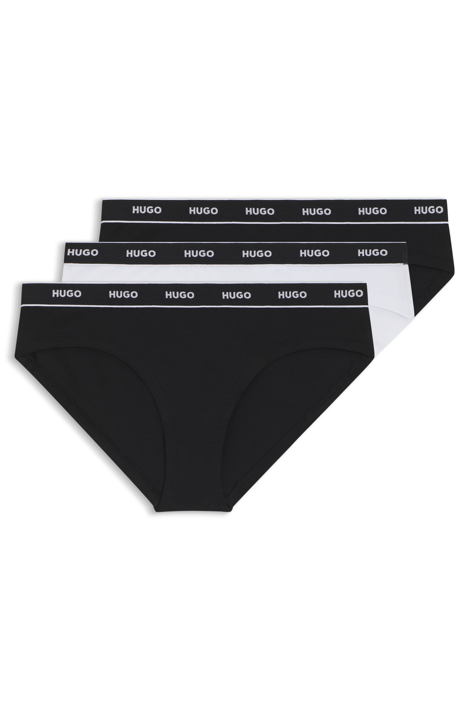 HUGO Underwear Slip »TRIPLET BRIEF STRIPE« Packung, 3 Stk. mit HUGO Logo-Elastikbund