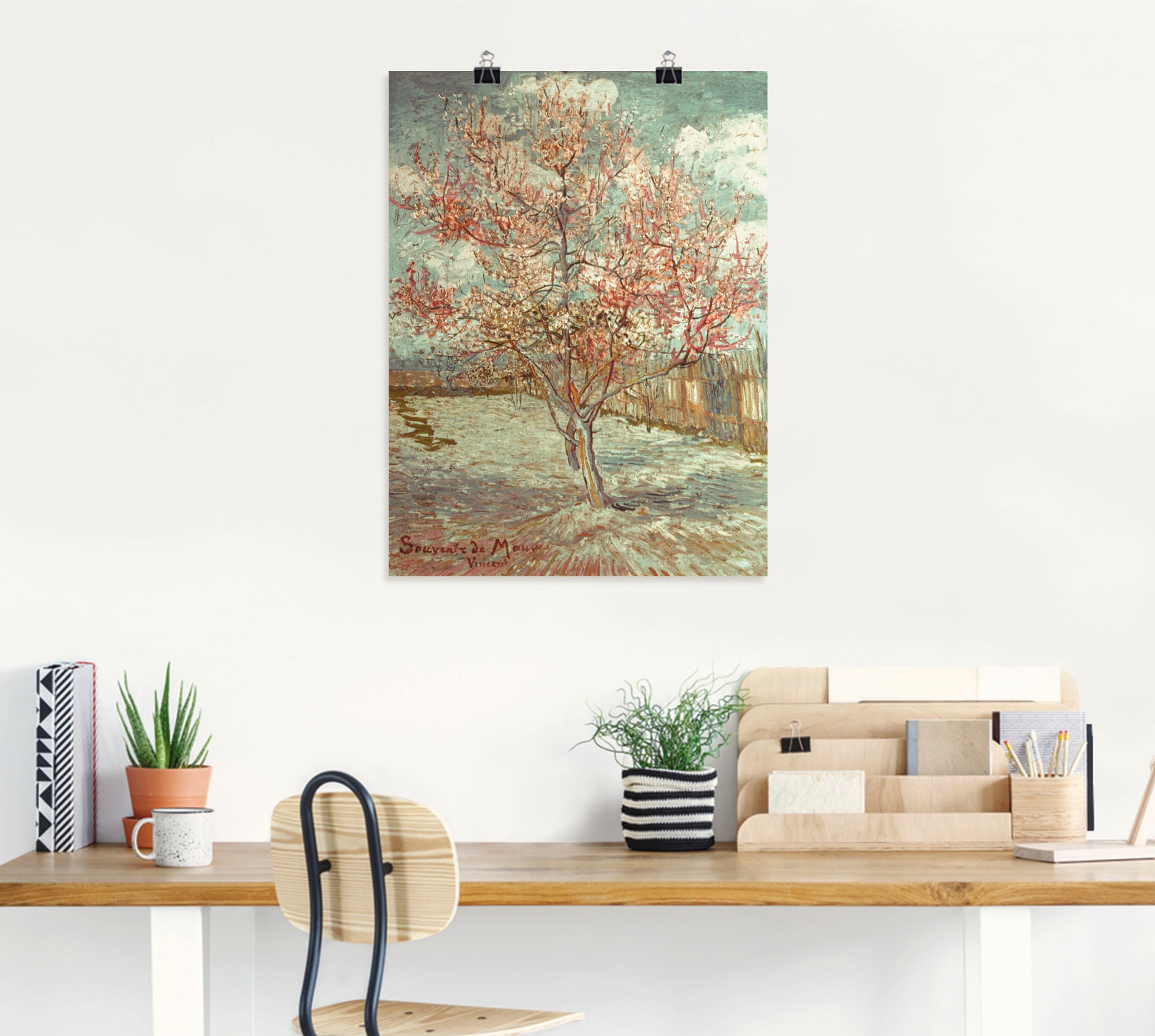 Thumbnail - Artland Wandbild "Blühender Pfirsichbaum, 1888", Wiesen & Bäume, (1 St.), als Alubild, Outdoorbild, Leinwandbild, Poster...