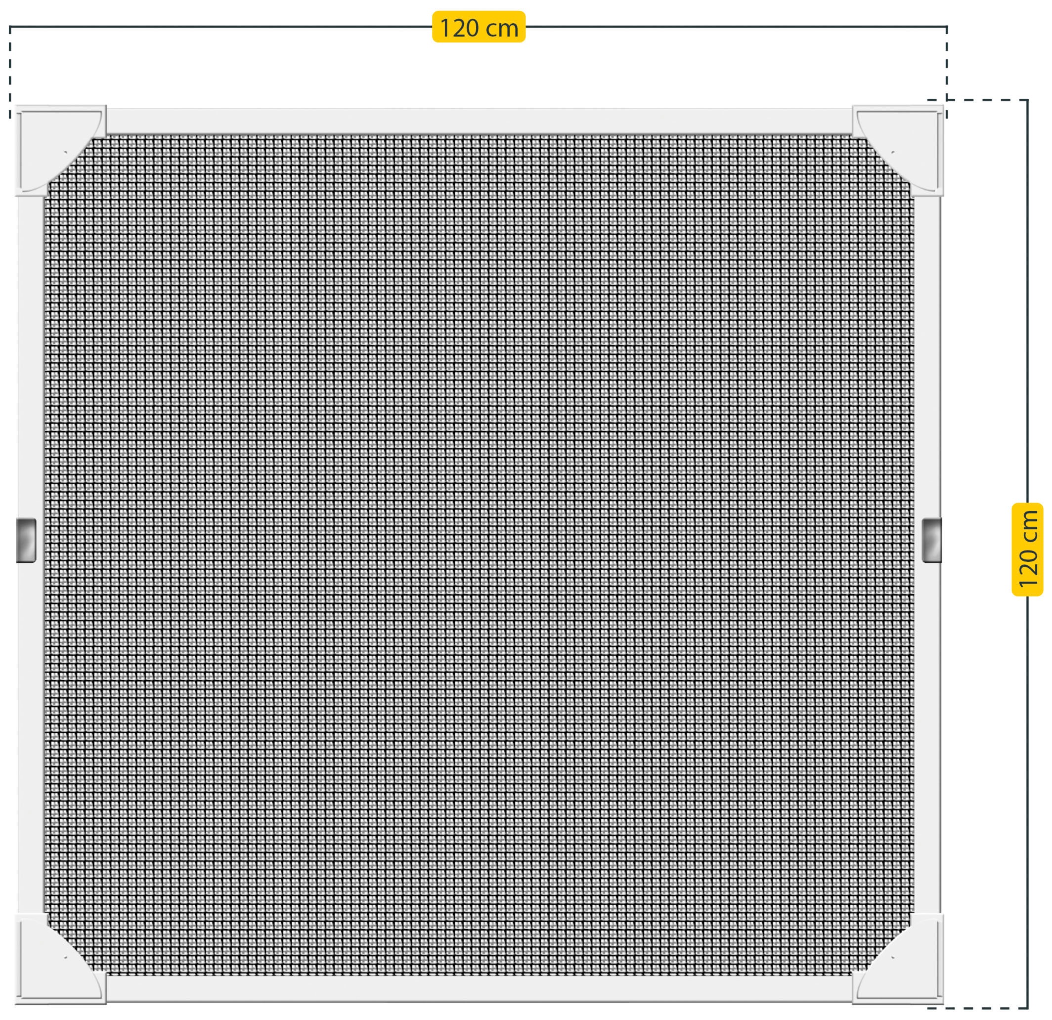 SCHELLENBERG Insektenschutz-Fensterrahmen »Magnetrahmen mit Fiberglasgewebe  für Fenster«, Fliegengitter kürzbar, 120 x 120 cm, weiß online kaufen