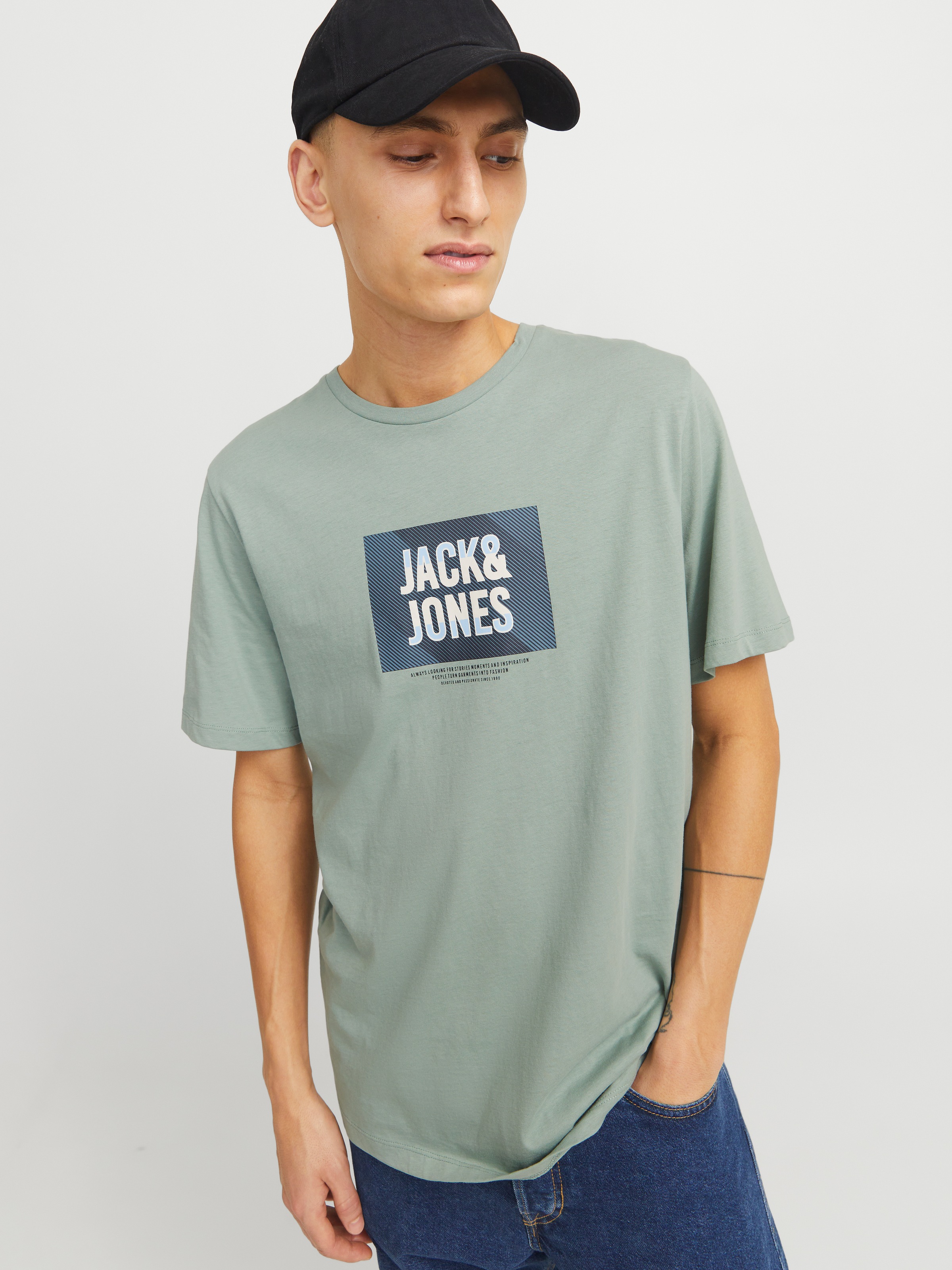 Jack & Jones Print-Shirt "JJHUDSON – Print-Shirt mit Rundhals und Loose Fit günstig online kaufen