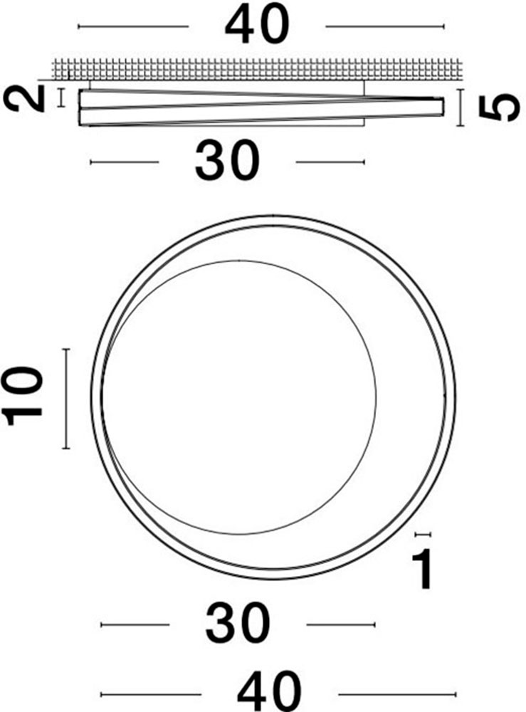 Nova Luce LED Deckenleuchte »ODREY« LED-Modul 1 Stk. Warmweiß