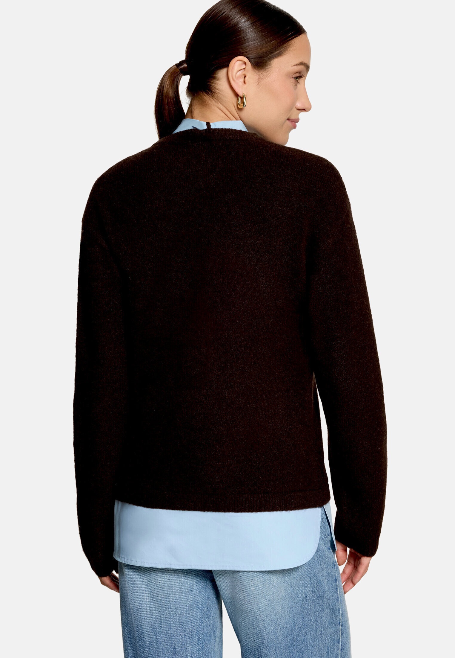 Zero Strickpullover »Damen mit Bluseneinsatz« 1 Material