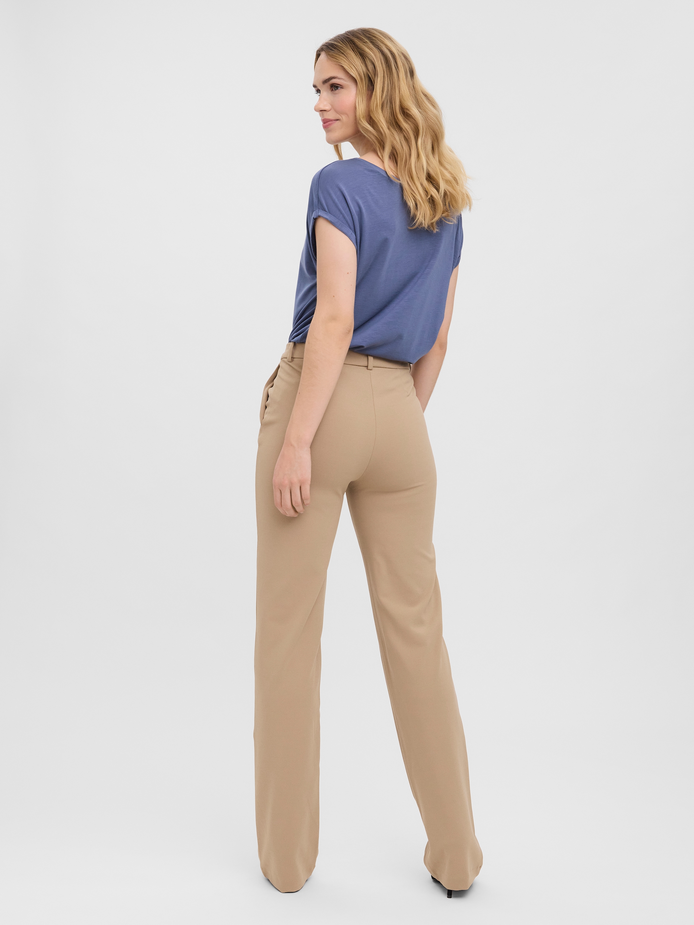 Vero Moda Anzughose »VMZAMIRA MW SLIM STRAIGHT PANT NOOS«  mit Gürtelschlaufen