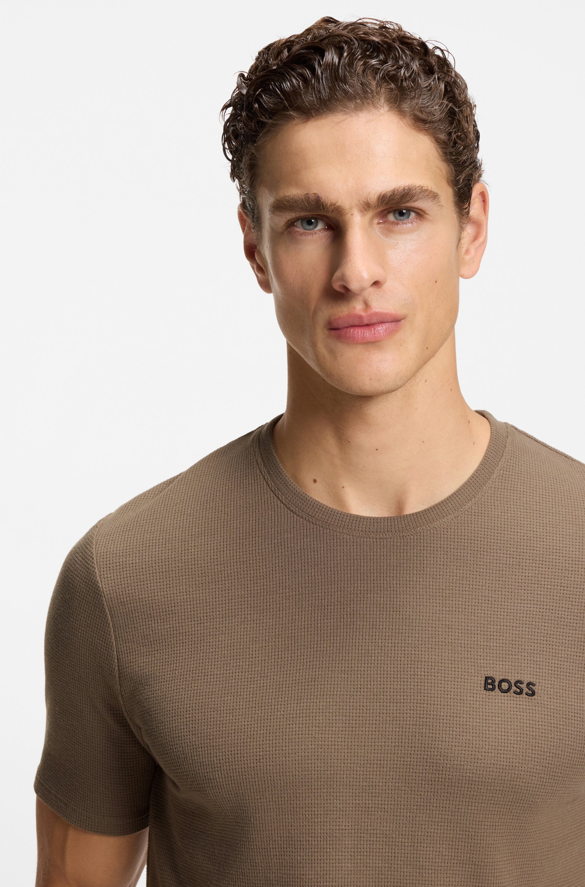 BOSS Pyjamaoberteil "Waffle T-Shirt" günstig online kaufen