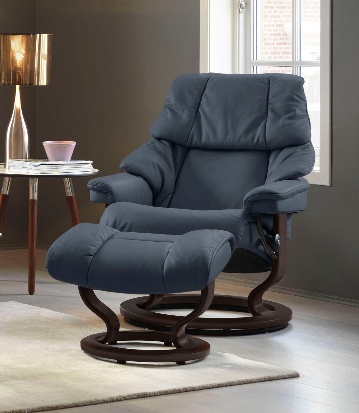 Stressless Fußhocker "Reno", mit Classic Base, Gestell Braun