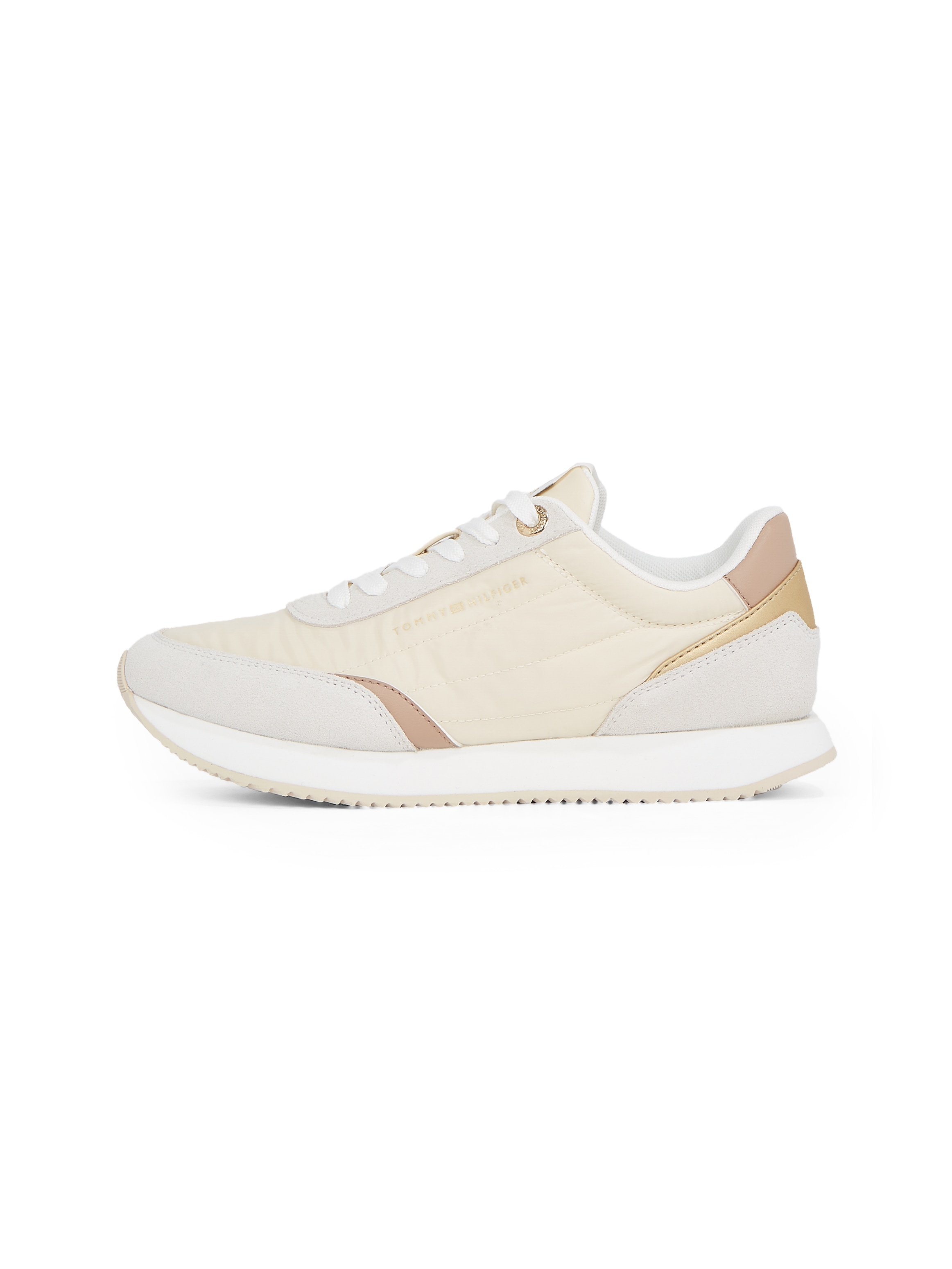 Tommy Hilfiger Plateausneaker »ESSENTIAL RUNNER«, Freizeitschuh, Halbschuh, Schnürschuh mit Kontrastbesätzen