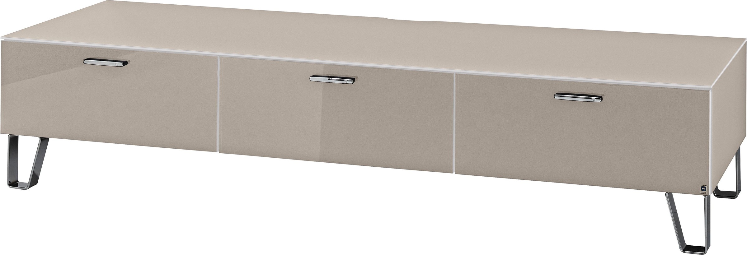 LEONARDO Lowboard »CUBE«, auf Designfüßen, mit 3 Schubladen, Breite 189 cm