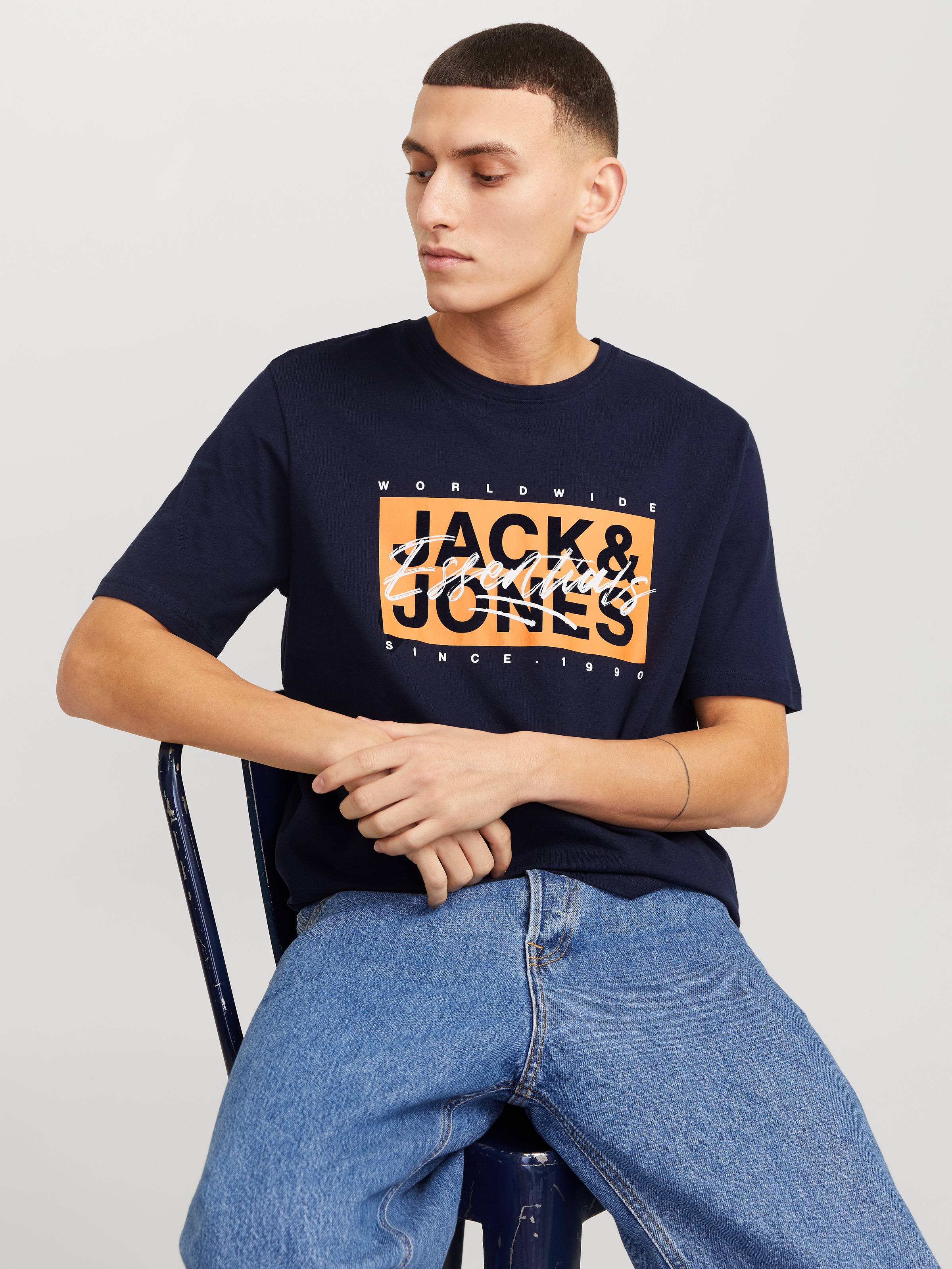 Jack & Jones Print-Shirt "JJCOLTON TEE SS CREW NECK" günstig online kaufen