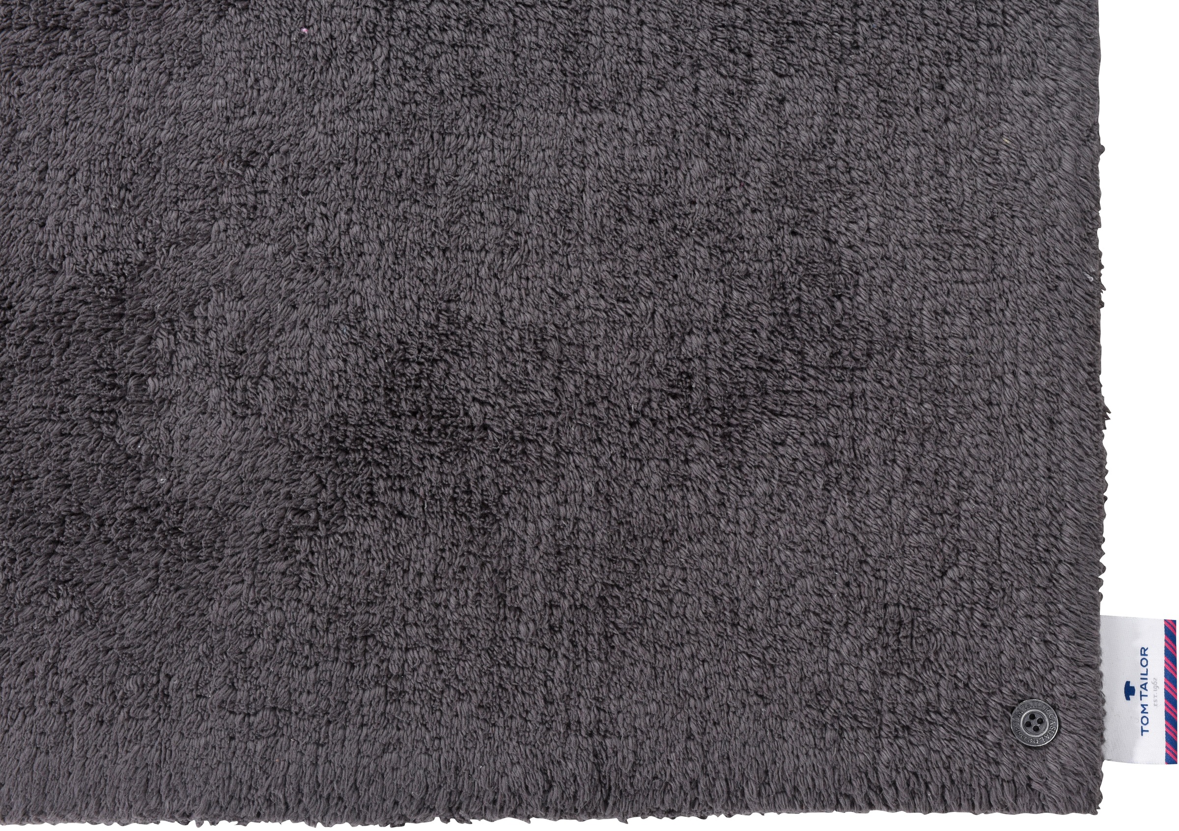 TOM TAILOR HOME Badematte »Cotton Double Uni«, beidseitig nutzbar-fußbodenheizungsgeeignet-strapazierfähig, Badteppich, Uni Farben, rechteckig & quadratisch erhältlich