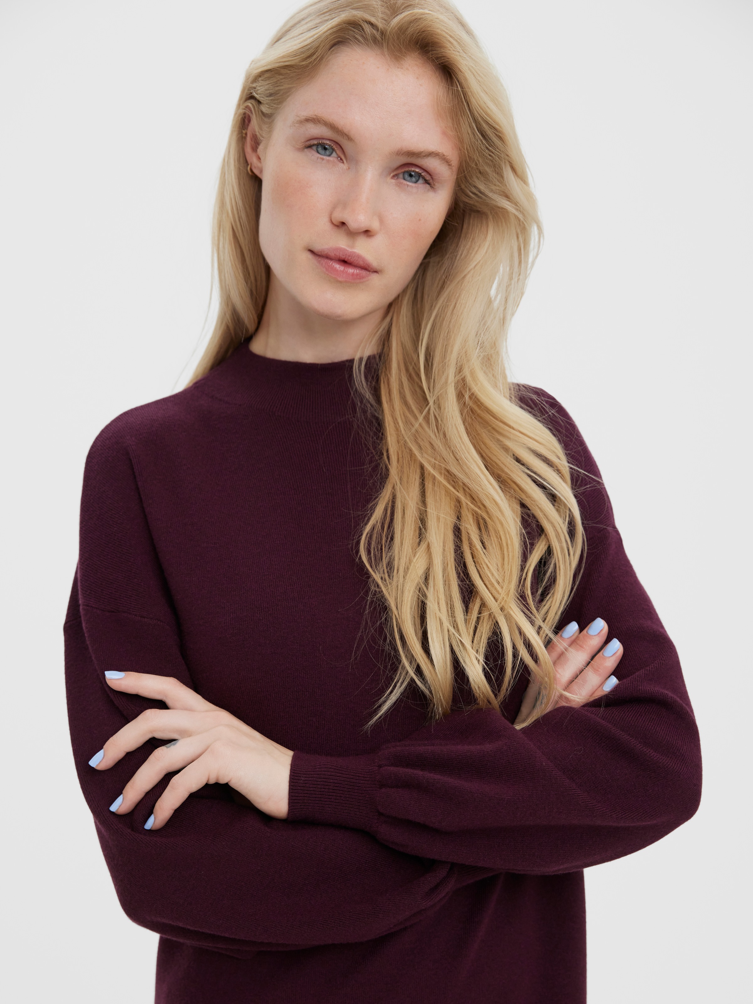 Vero Moda Strickkleid "VMNANCY LS FUNNELNECK DRESS GA NOOS" günstig online kaufen