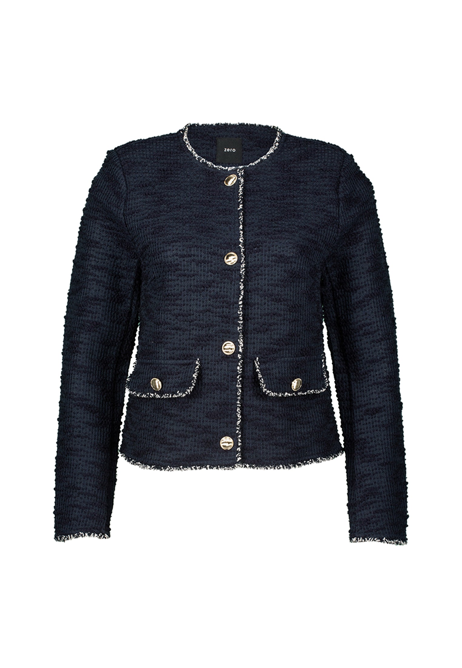 Zero Jackenblazer »zero Blazer Bouclè mit Knöpfen«, Knopfleiste