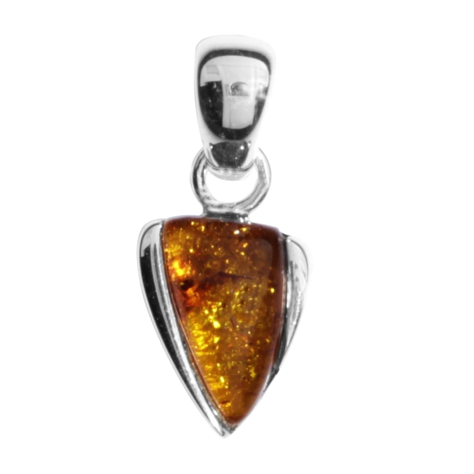 "Kettenanhänger OSTSEE-SCHMUCK ""- Lara - Silber 925/000 - Bernstein"" Gr. 19, silber (silber 925, silberfarben, weiß), Schmuckanhänger, Damen