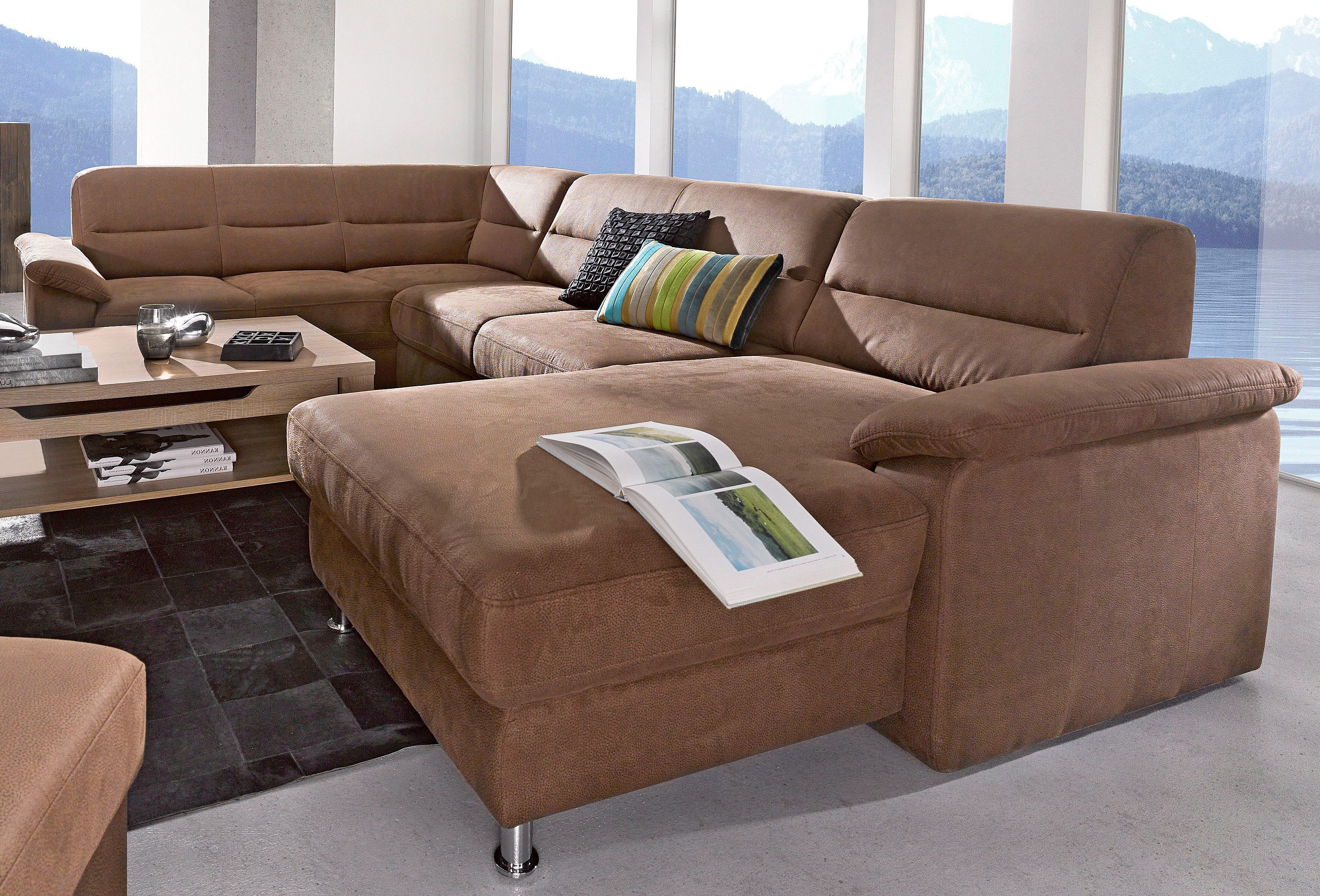 sit&more Wohnlandschaft "Top Ascara U-Form" inklusive Boxspring/Federkern-Polsterung, wahlweise mit Schlaffunktion
