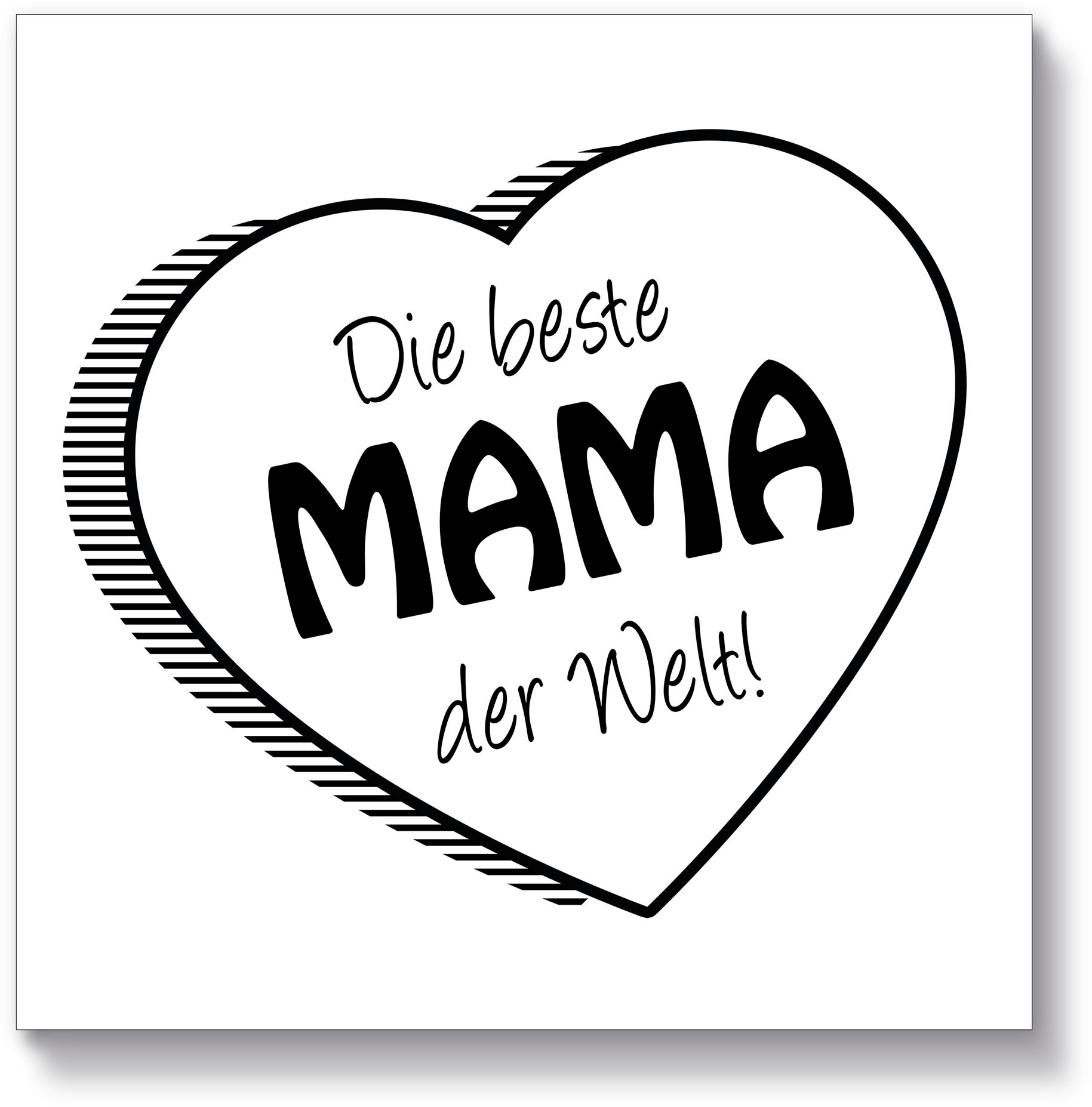 Artland Holzbild "Die beste Mama der Welt", Sprüche & Texte, (1 St.)