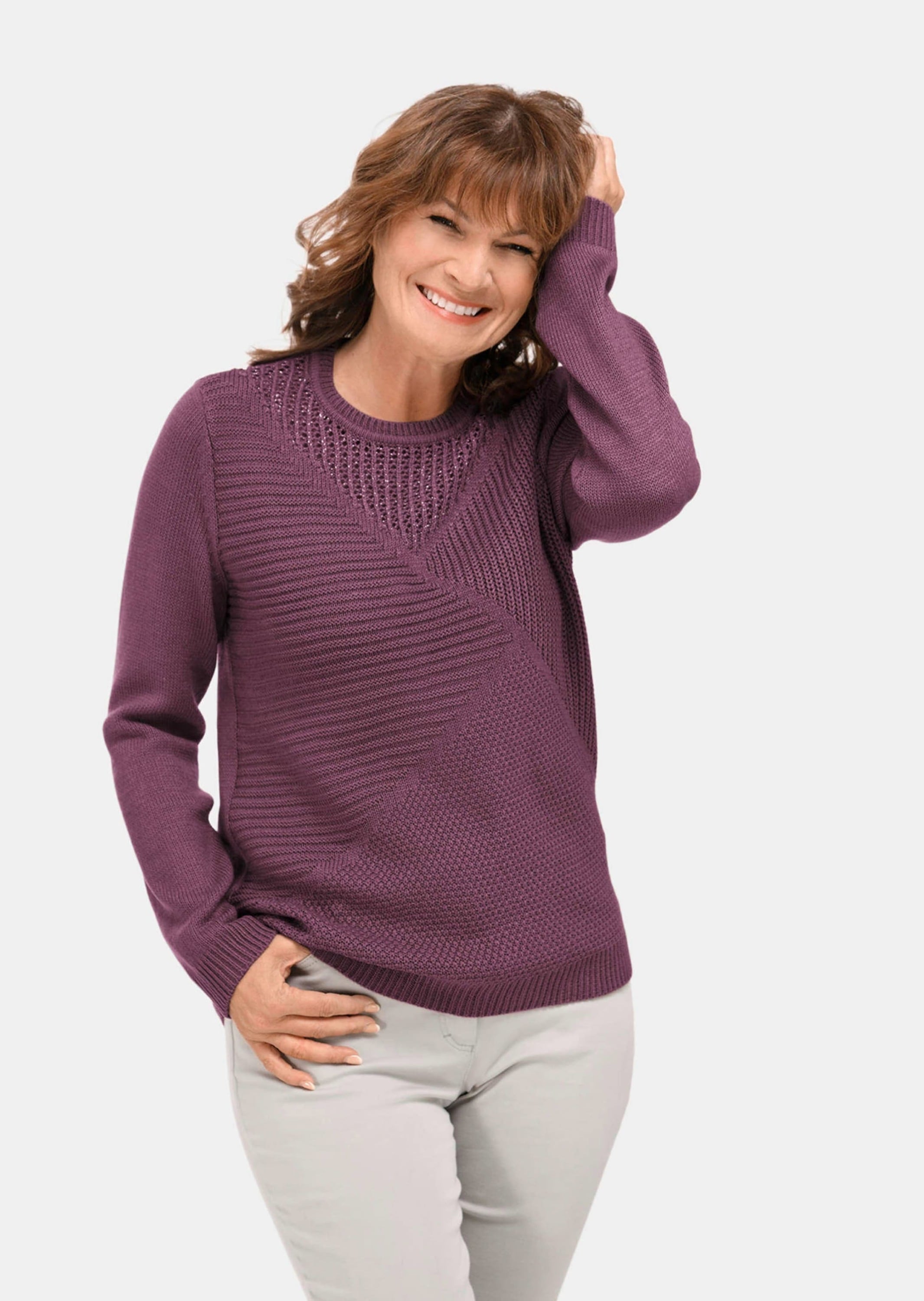 GOLDNER Strickpullover »Pullover Kurzgröße - Pflegeleichter Pullover in hochwertiger Rippenstruktur«