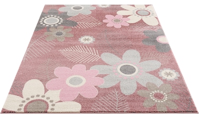 Kinderteppich »Johanna«, rechteckig, Design mit Blumen, ideale Wende-Teppiche fürs...
