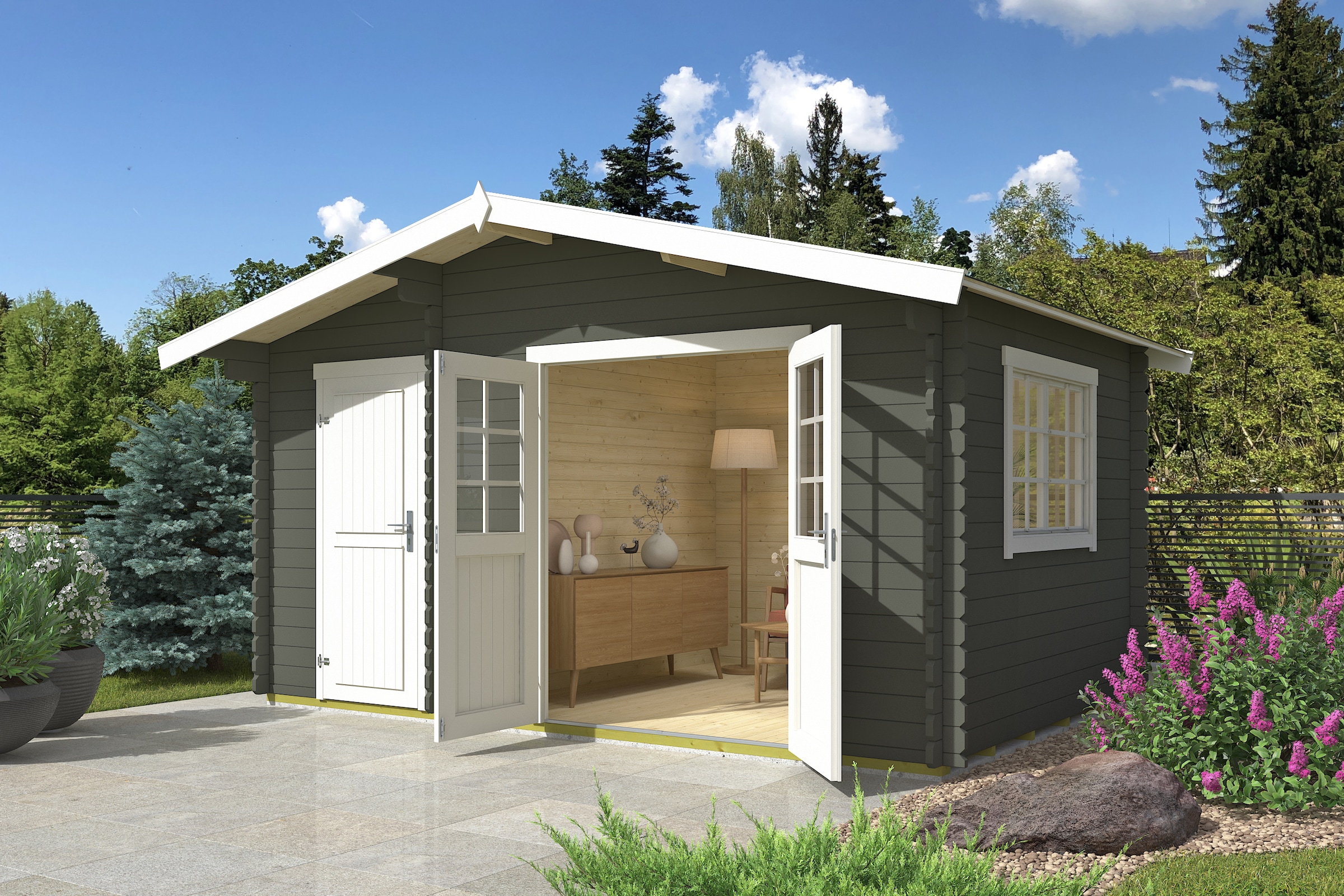 Nordic Holz Gartenhaus "2-Raum Haus Keila 34" günstig online kaufen