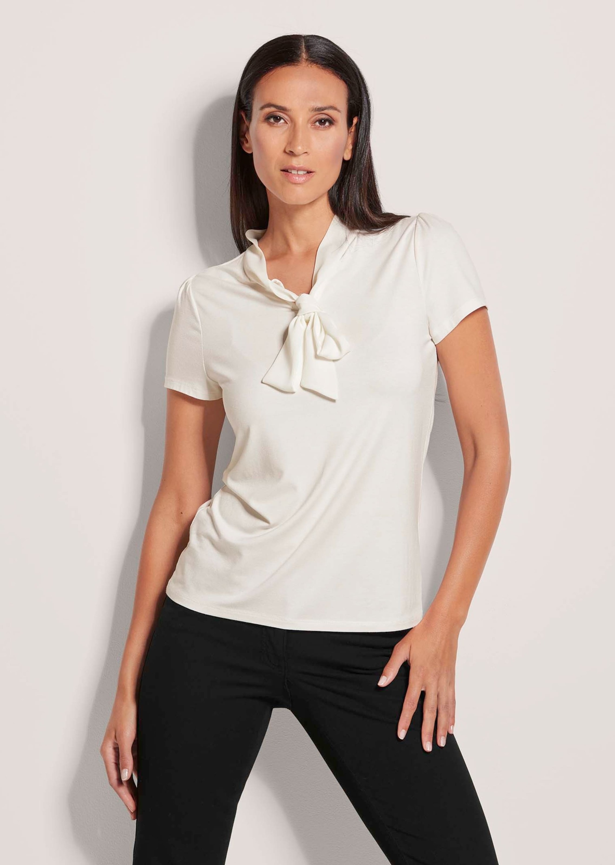MADELEINE Kurzarmshirt »Blusenshirt Kurzarmoberteil mit Schluppe«