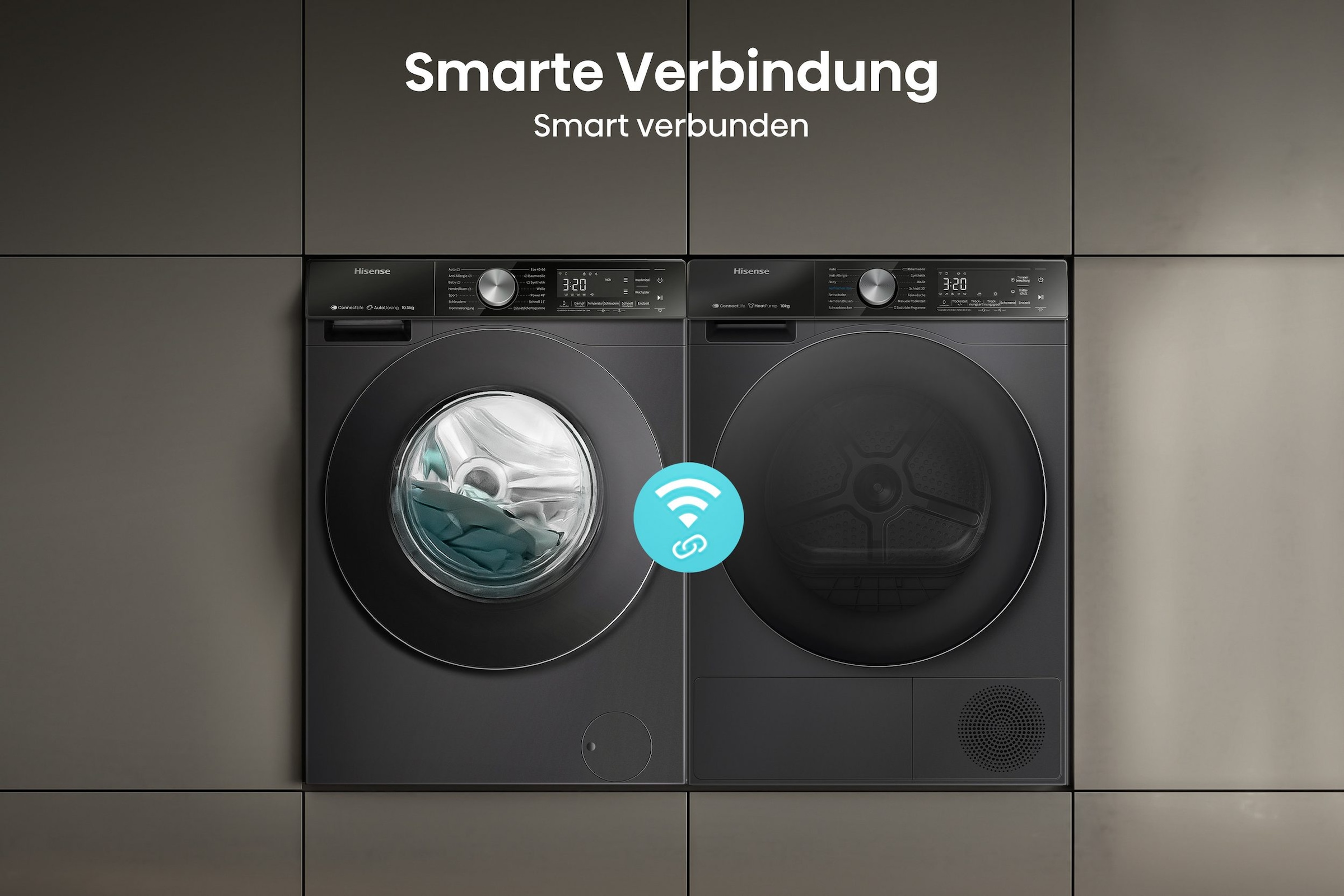 Hisense Waschmaschine »WF5S1045BB« 10,5 kg 1400 U/min AutoDosing