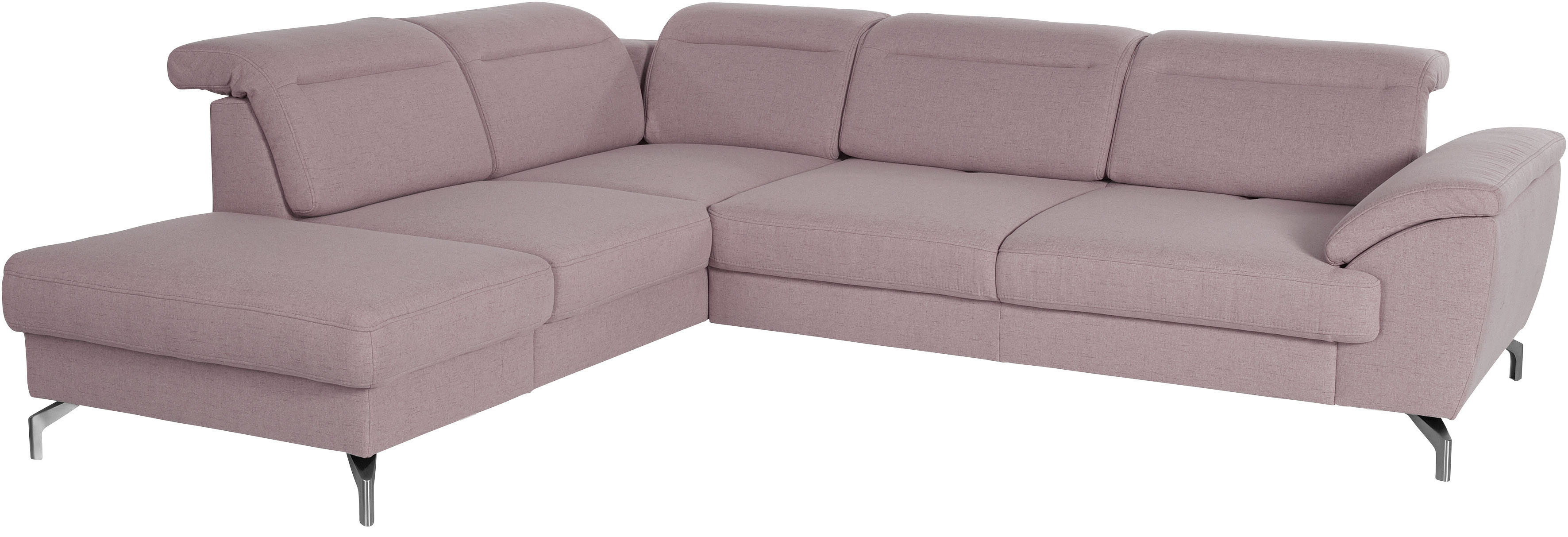 Thumbnail - sit&more Ecksofa "Percy L-Form" 12 cm Fußhöhe, Sitztiefenverstellung, wahlweise in 2 Fußfarben