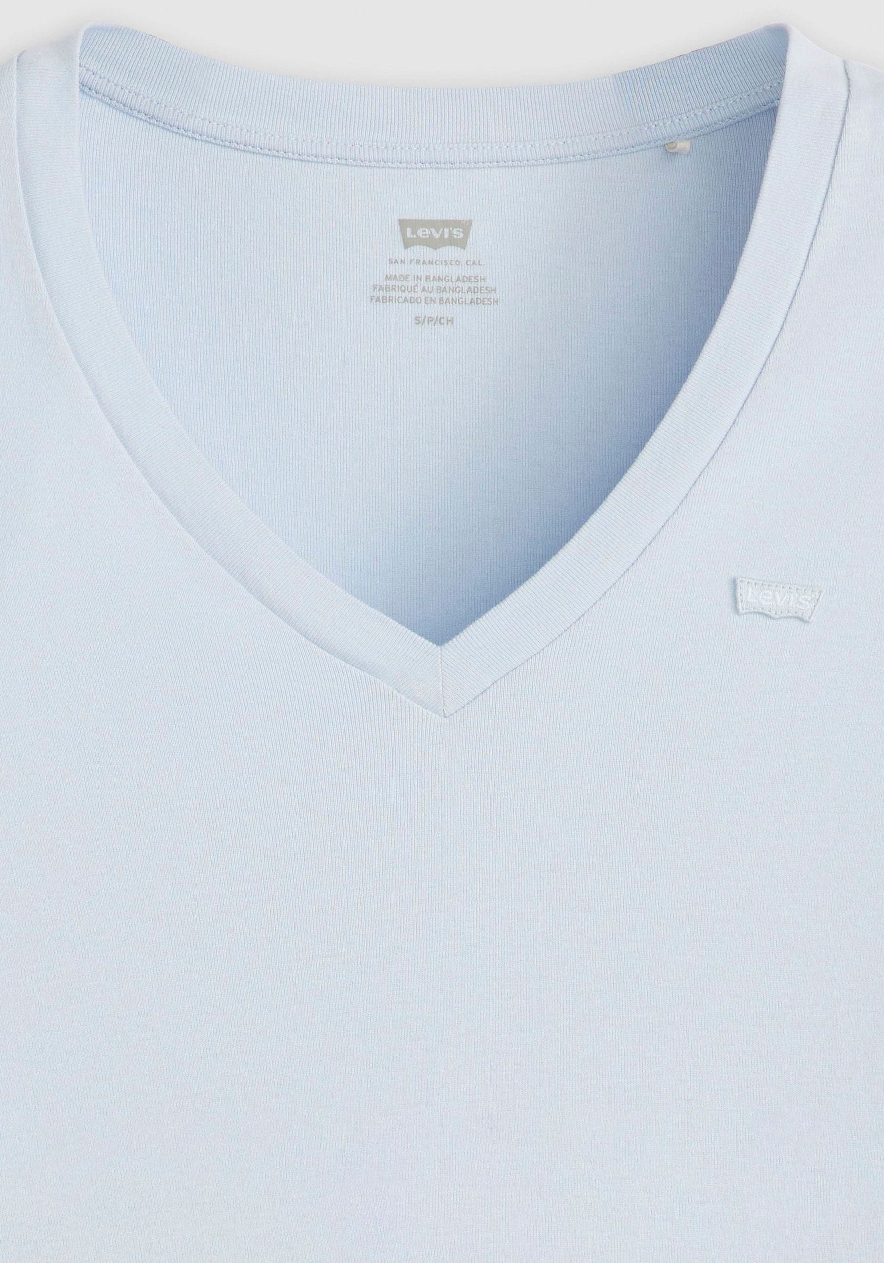 Levi's® Langarmshirt »ESSENTIAL HM LS VNECK«, mit Logo Stickerei