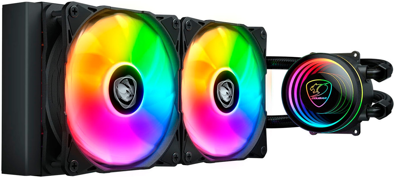 COUGAR Wasserkühlung "CPU Wasserkühlungsblock, Poseidon Elite 240 ARGB", schwarz, Computer-Kühler