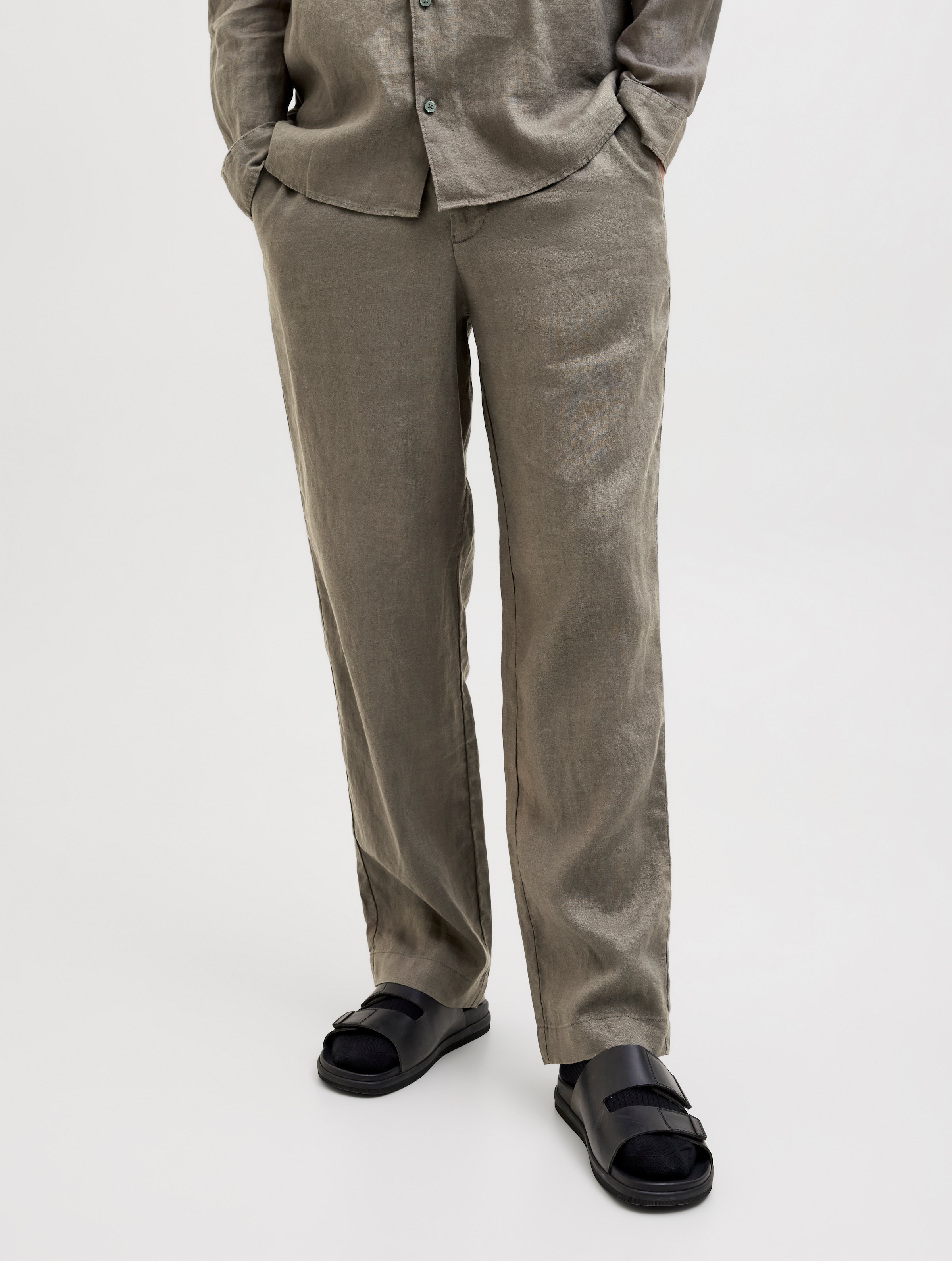 Jack & Jones Chinohose »JPSTKARL LAWRENCE LINEN CHINO SN«
