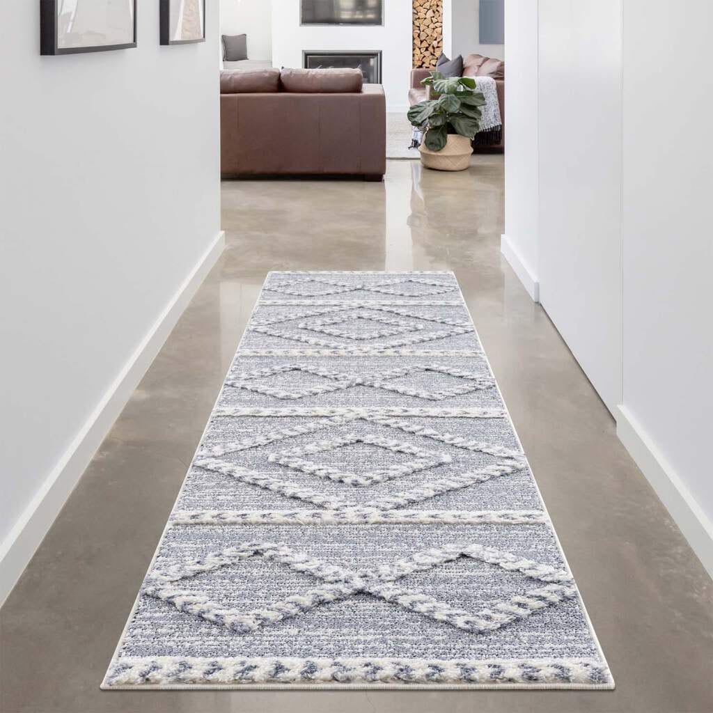 Carpet City Hochflor-Läufer "FOCUS 3022", rechteckig, 20 mm Höhe, Boho-Teppich, besonders weich, 3D-Effekt